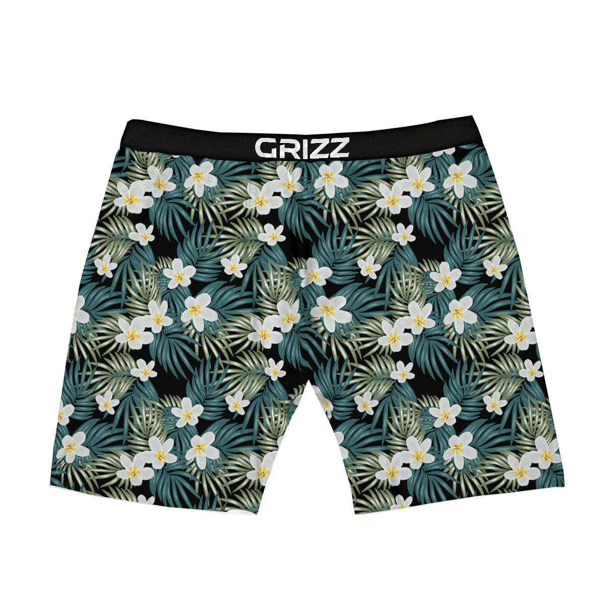 Frangipani Flower Print Pattern Boxer Briefs-grizzshop