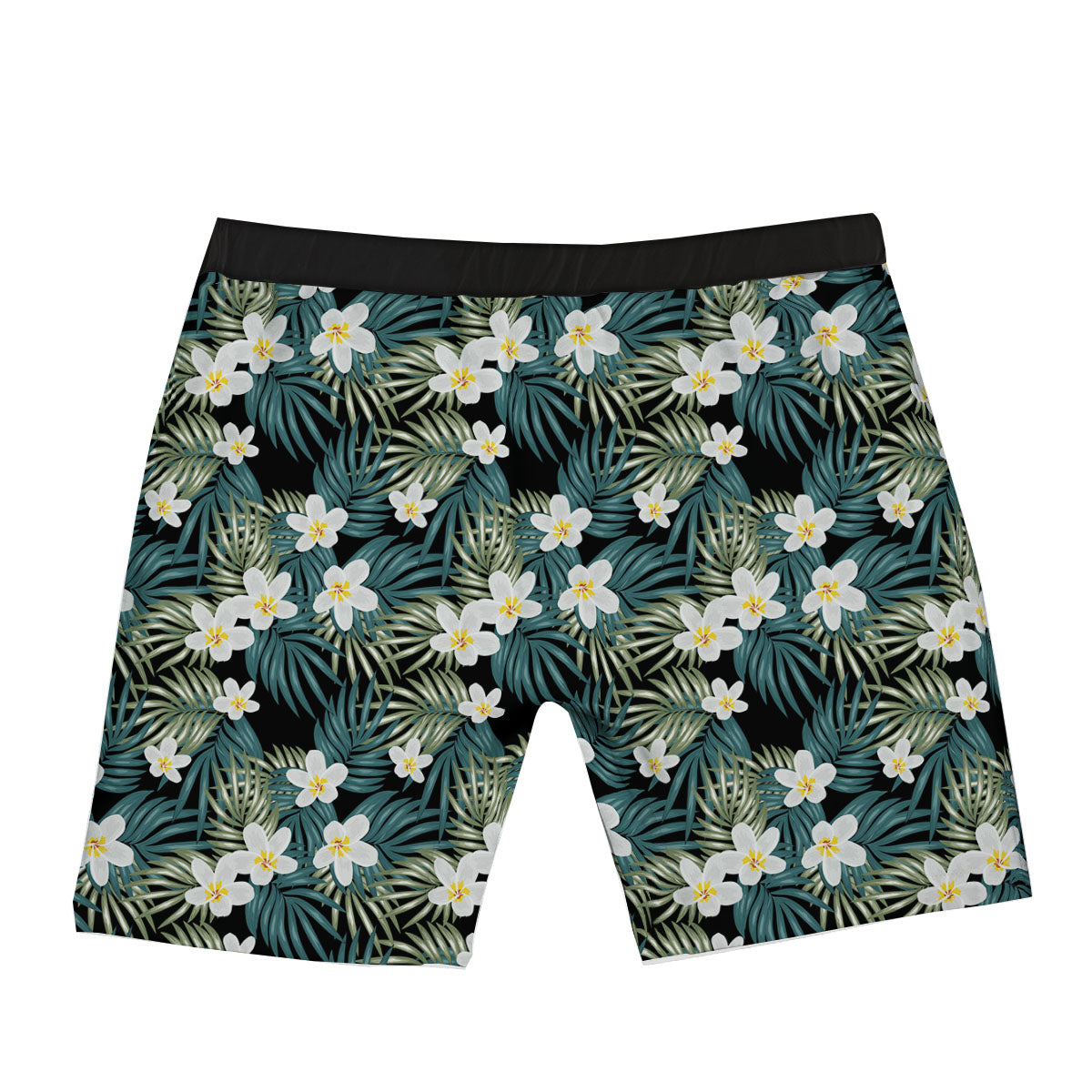 Frangipani Flower Print Pattern Boxer Briefs-grizzshop