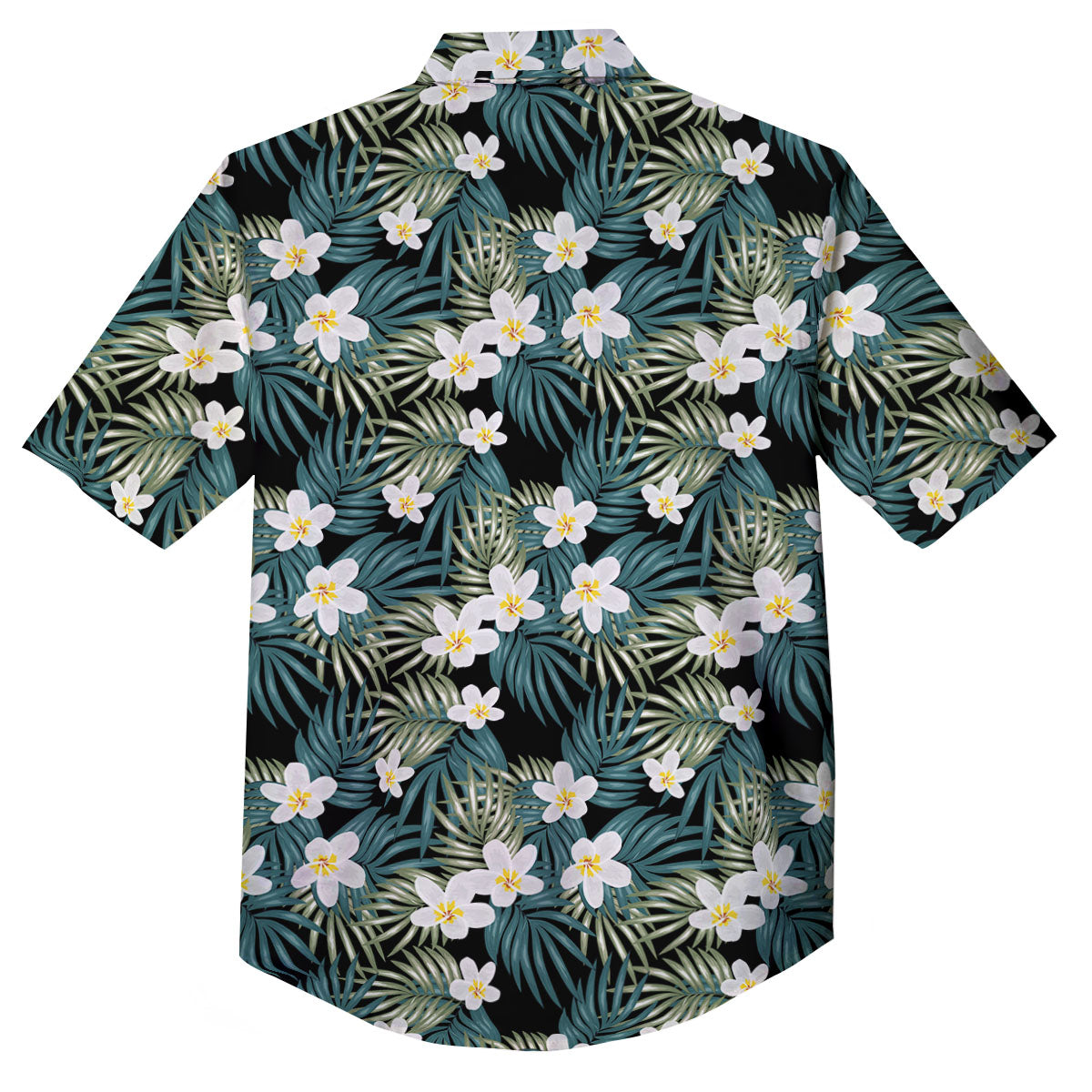 Frangipani Flower Print Pattern Button Up Shirt-grizzshop