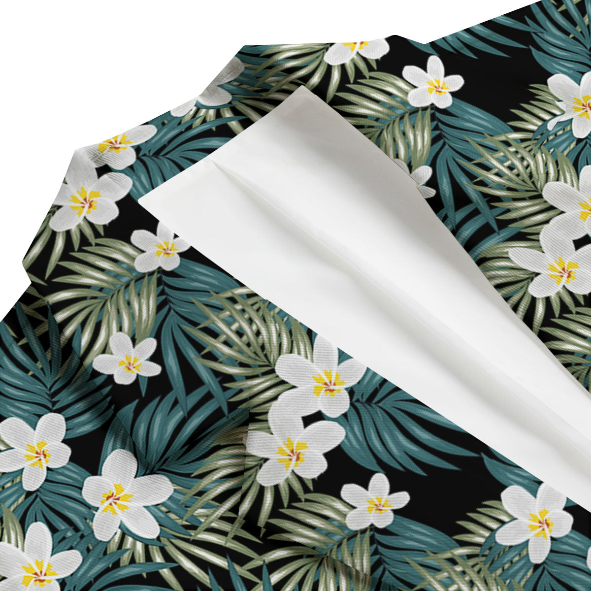 Frangipani Flower Print Pattern Men's Blazer-grizzshop