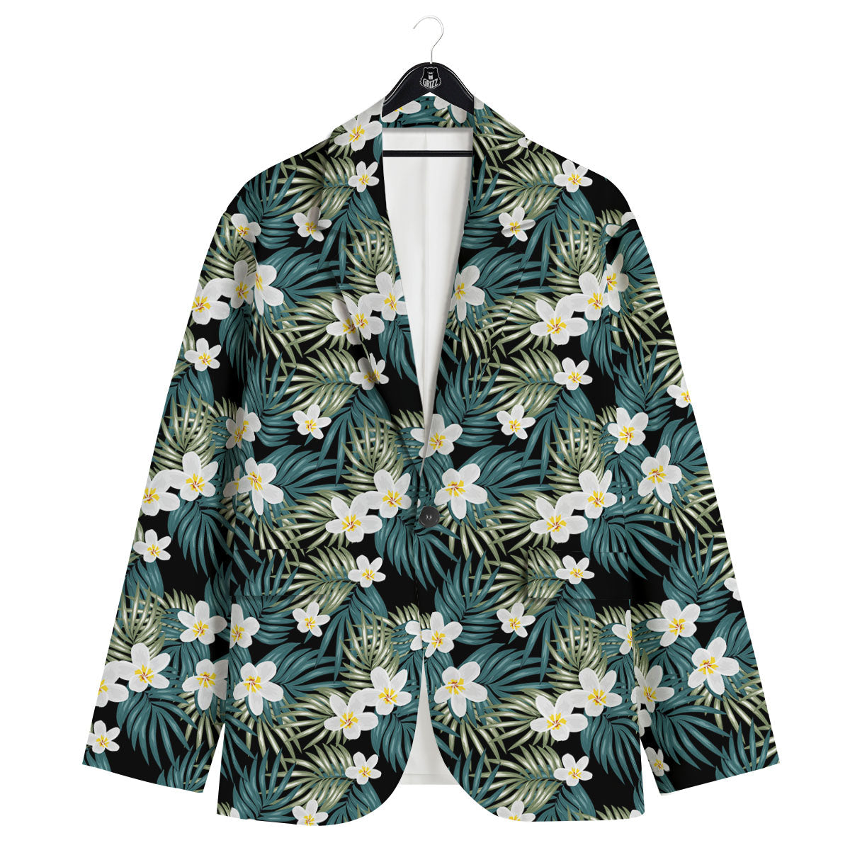 Frangipani Flower Print Pattern Men's Sport Coat-grizzshop
