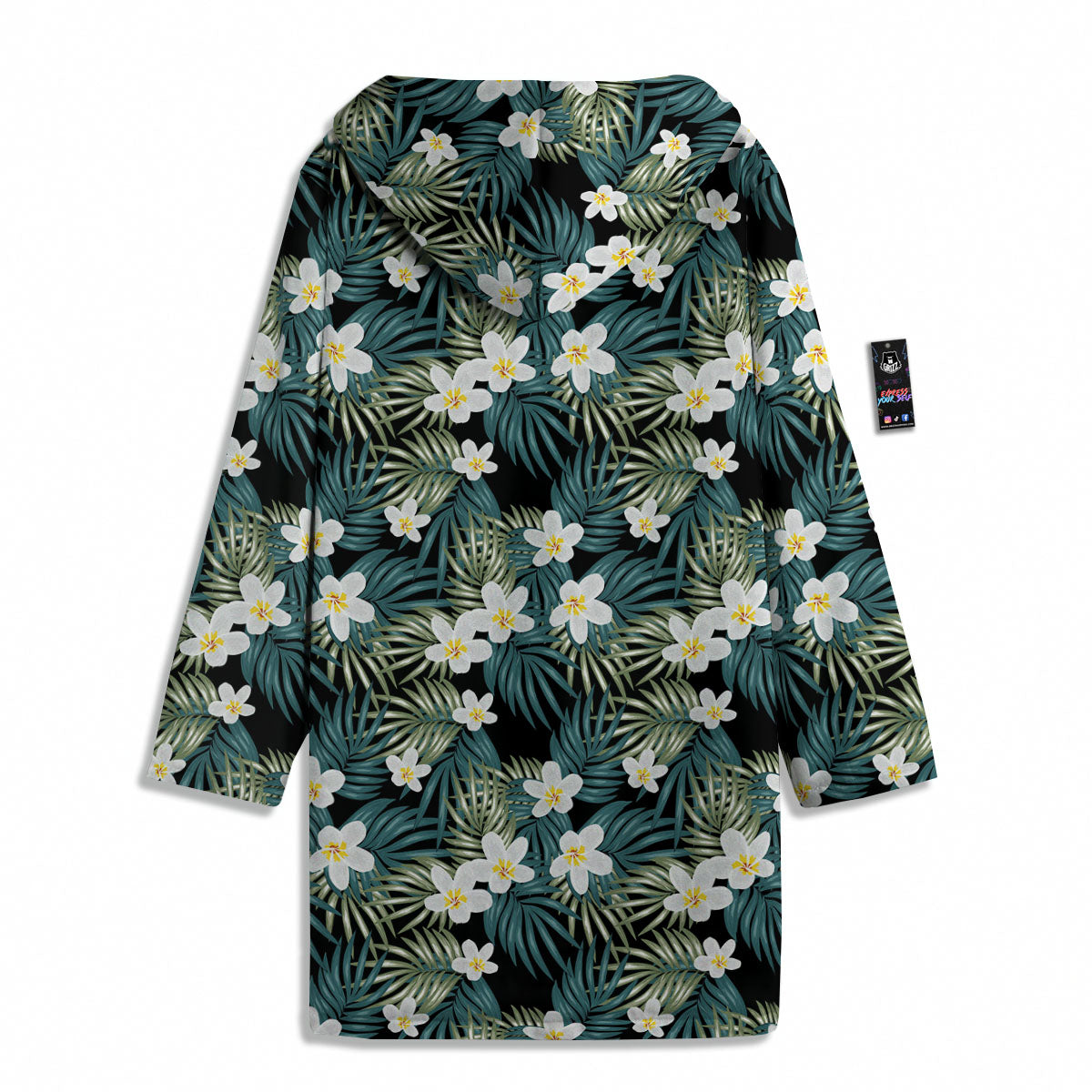 Frangipani Flower Print Pattern Men's Windbreaker Jacket-grizzshop
