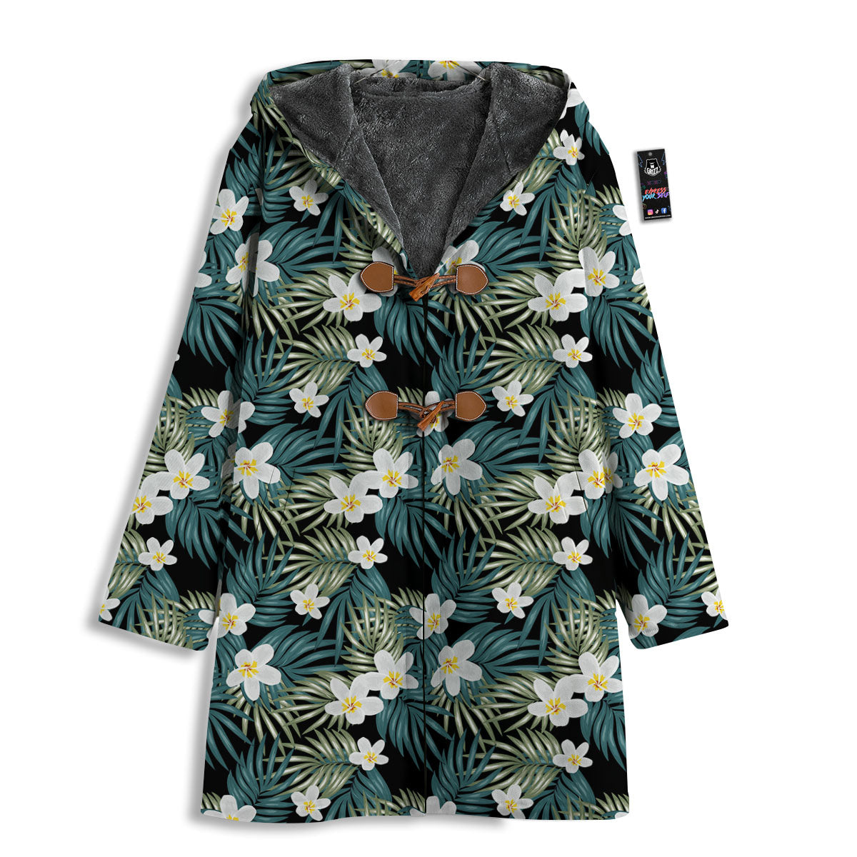 Frangipani Flower Print Pattern Men's Windbreaker Jacket-grizzshop