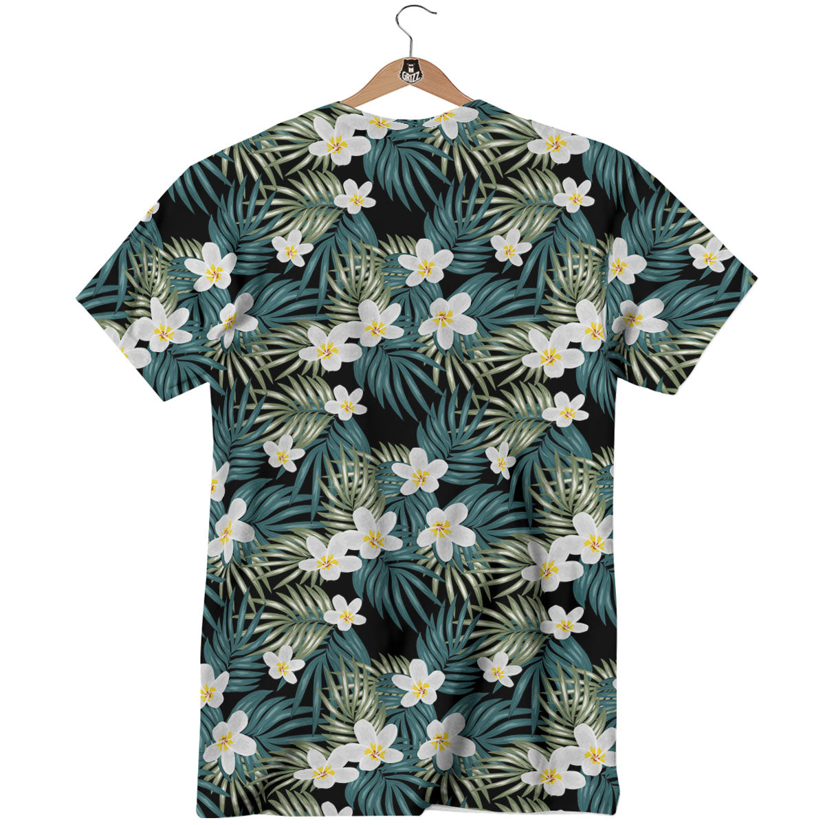Frangipani Flower Print Pattern T-Shirt-grizzshop