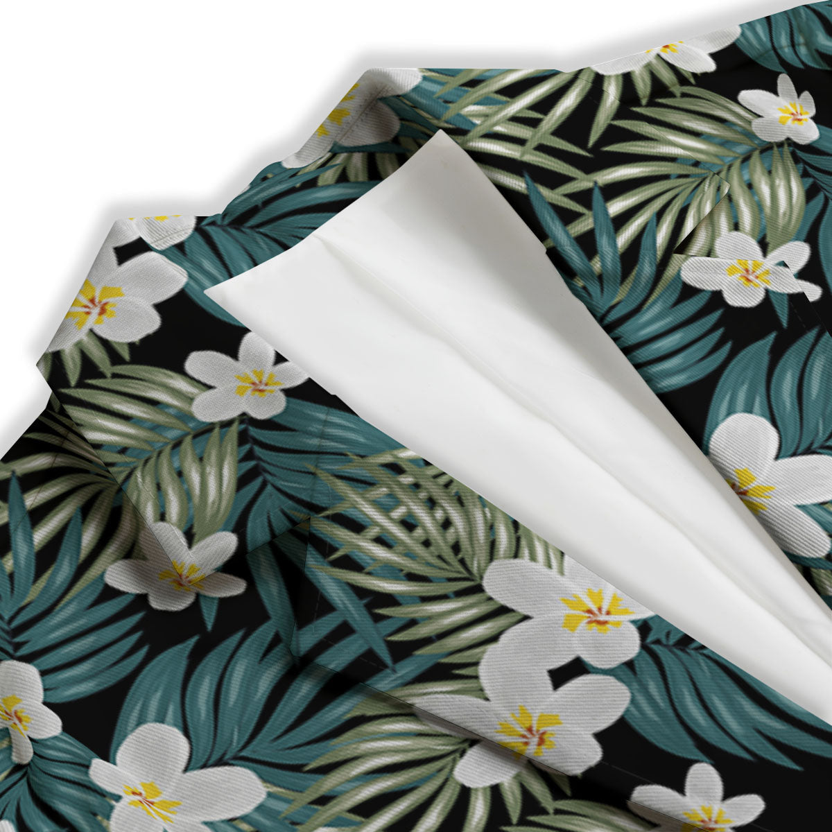 Frangipani Flower Print Pattern Women's Blazer-grizzshop