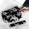 Frangipani White And Black Print Pattern Umbrella-grizzshop