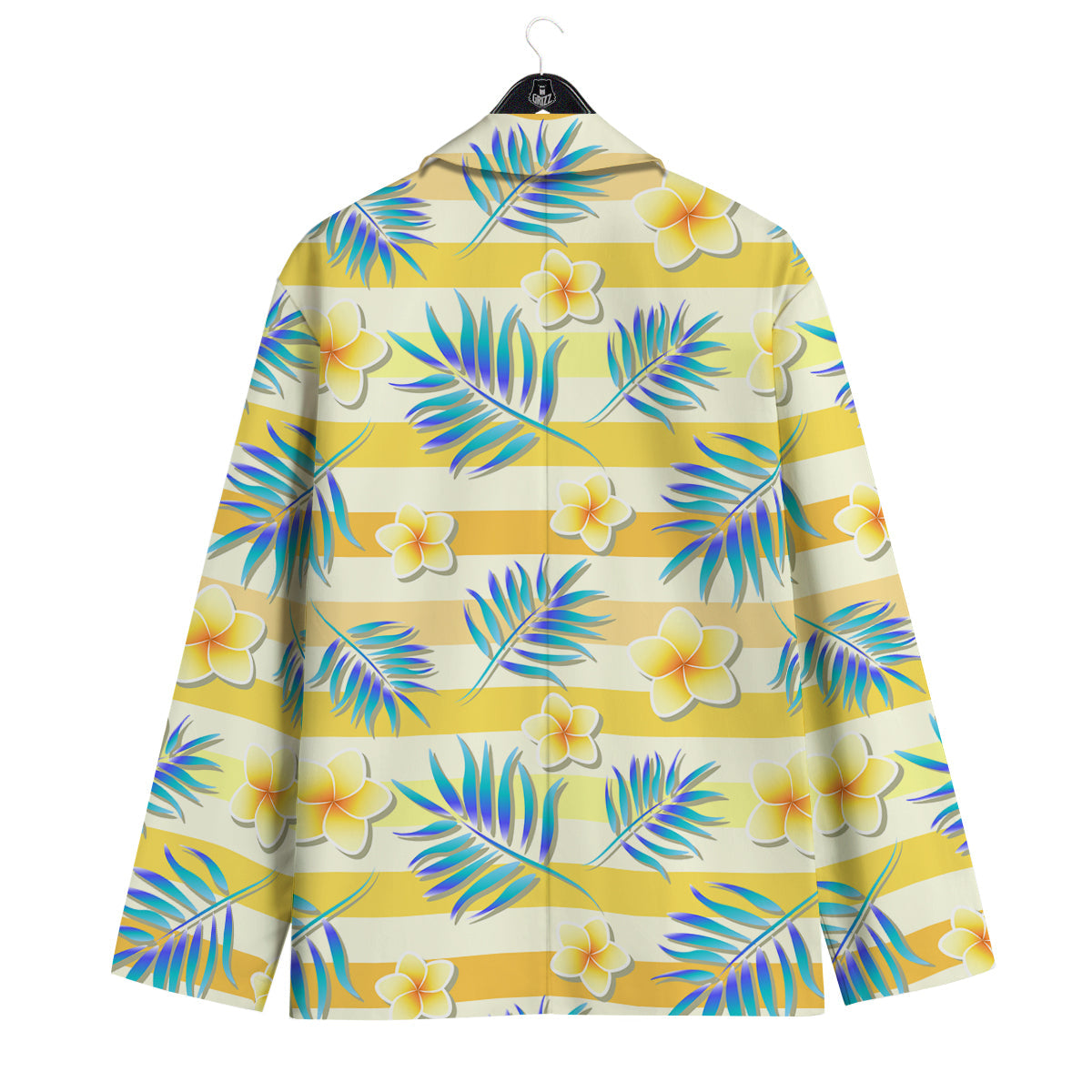 Frangipani Yellow Print Pattern Men's Sport Coat-grizzshop