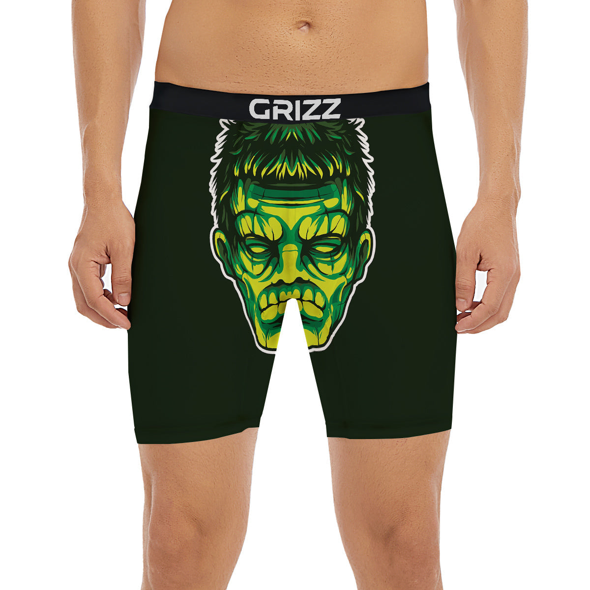Frankenstein Cartoon Print Boxer Briefs-grizzshop