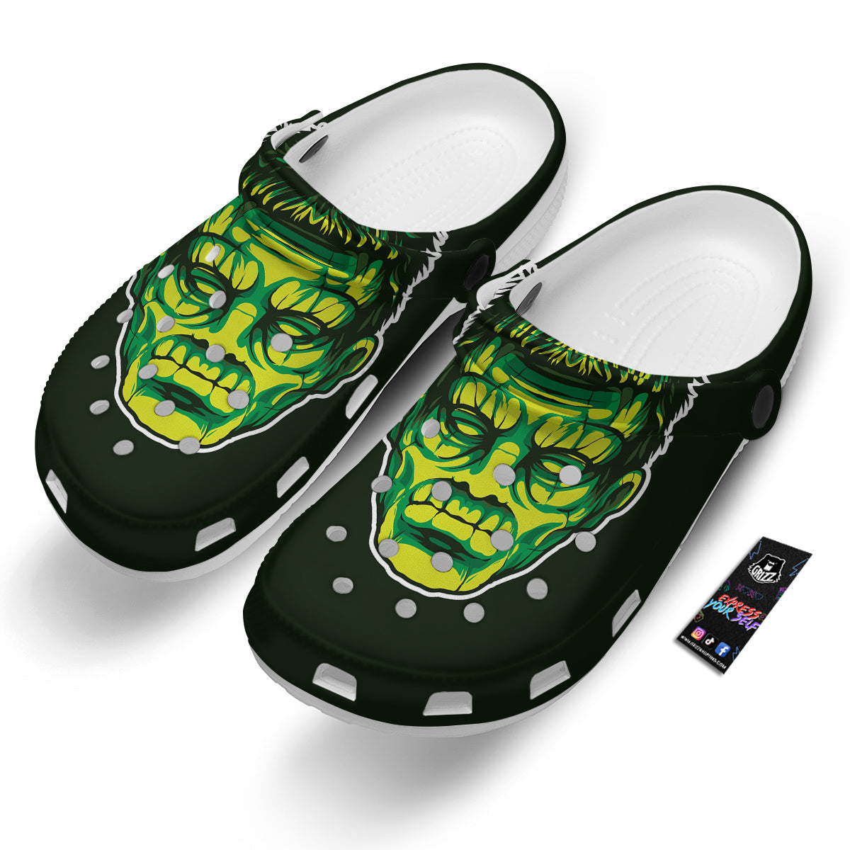 Frankenstein Cartoon Print Clog-grizzshop