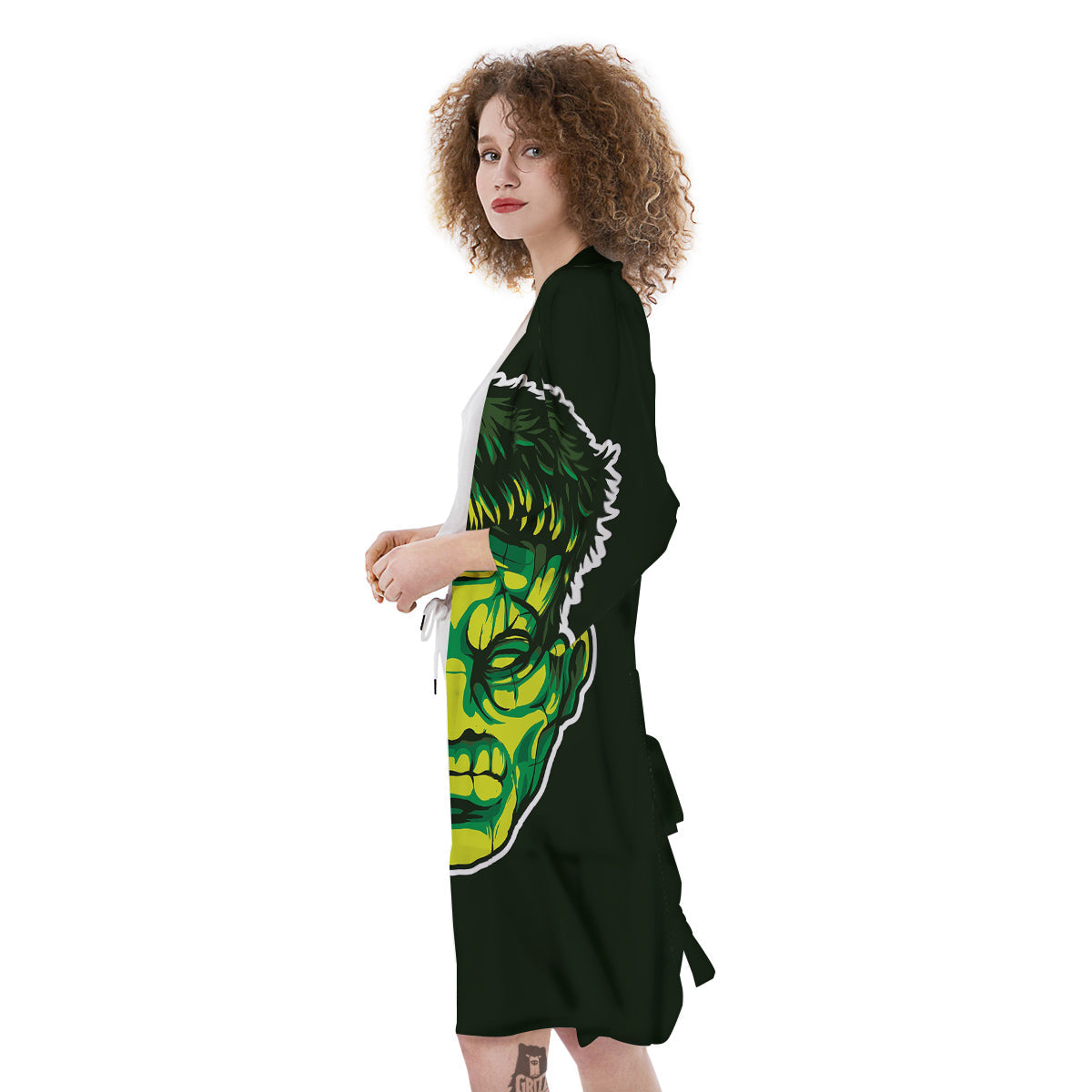 Frankenstein Cartoon Print Kimono-grizzshop