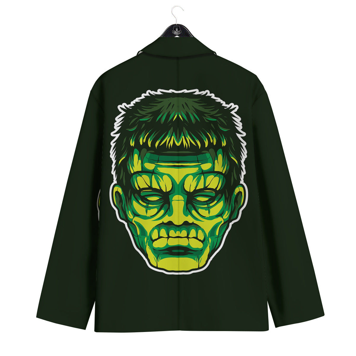 Frankenstein Cartoon Print Men's Sport Coat-grizzshop