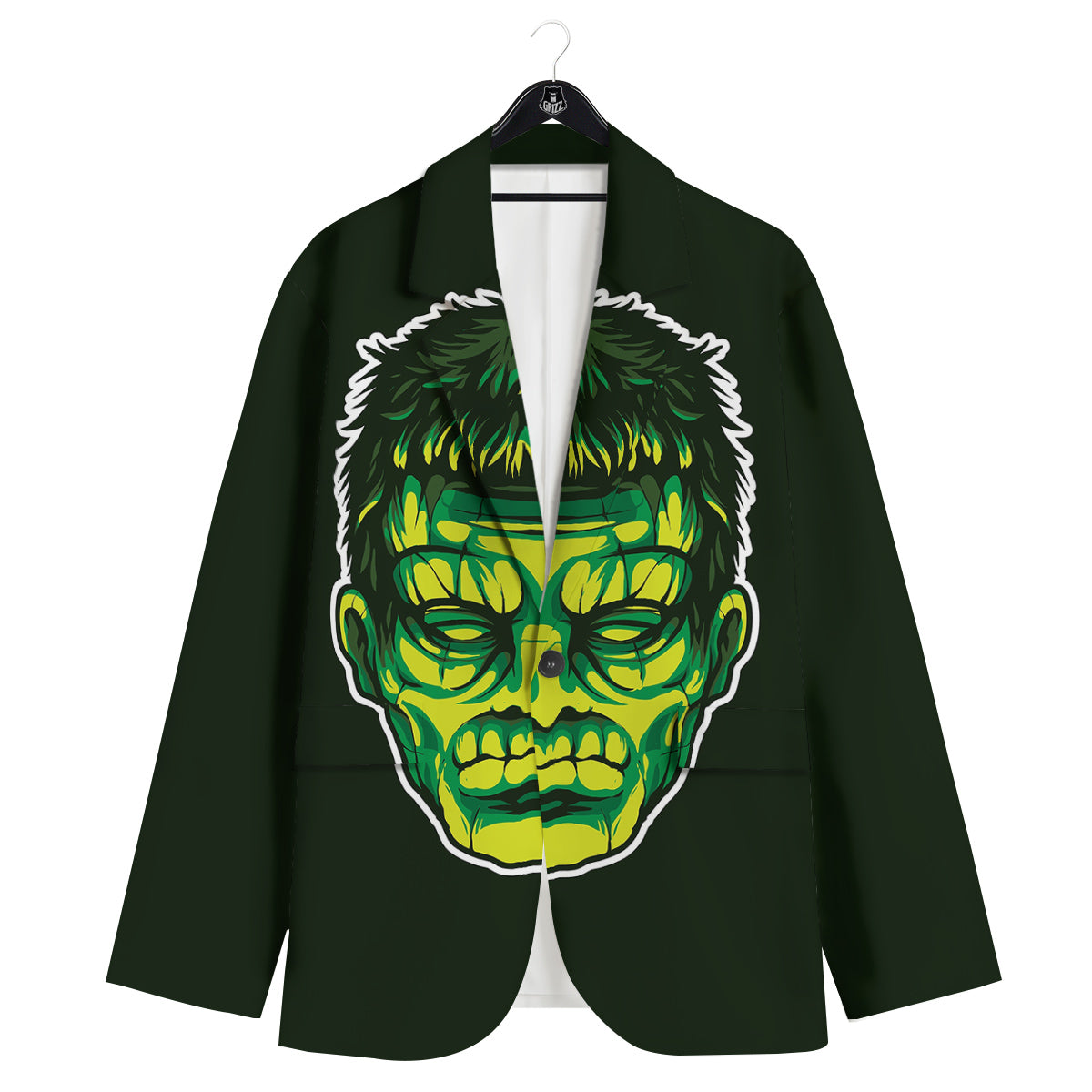 Frankenstein Cartoon Print Men's Sport Coat-grizzshop