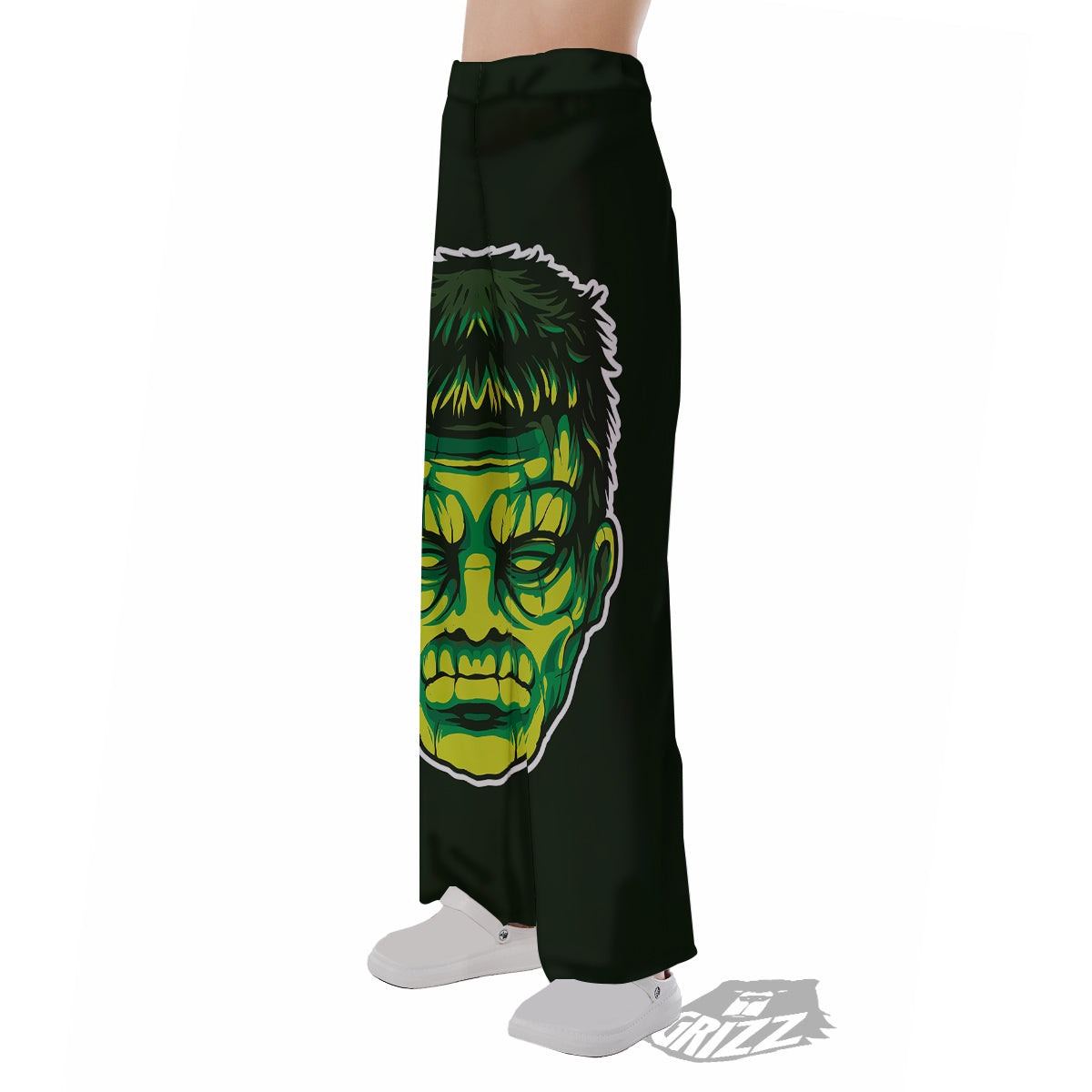 Frankenstein Cartoon Print Pajama Pants-grizzshop