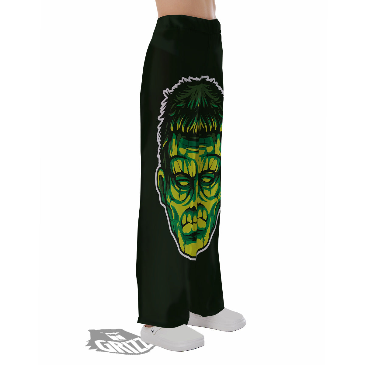 Frankenstein Cartoon Print Pajama Pants-grizzshop