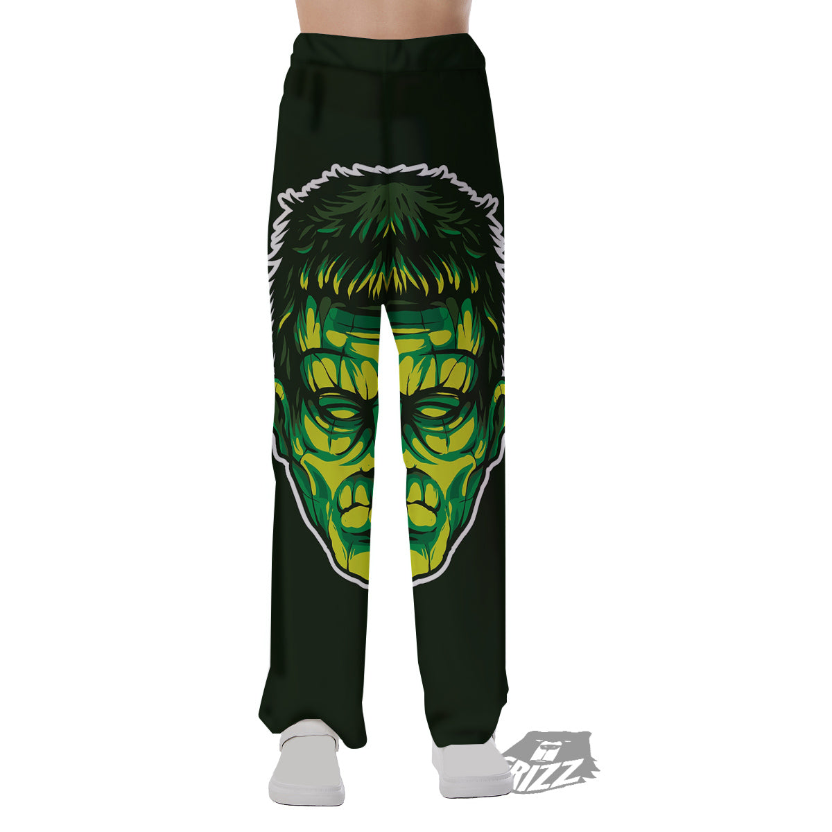 Frankenstein Cartoon Print Pajama Pants-grizzshop