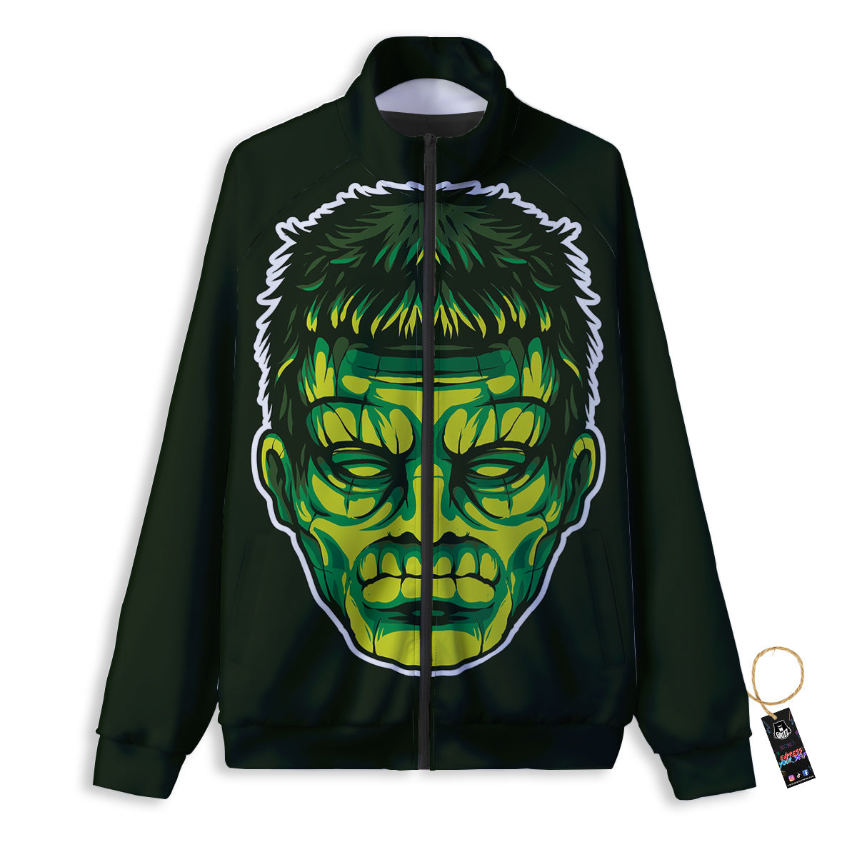 Frankenstein Cartoon Print Track Jacket-grizzshop