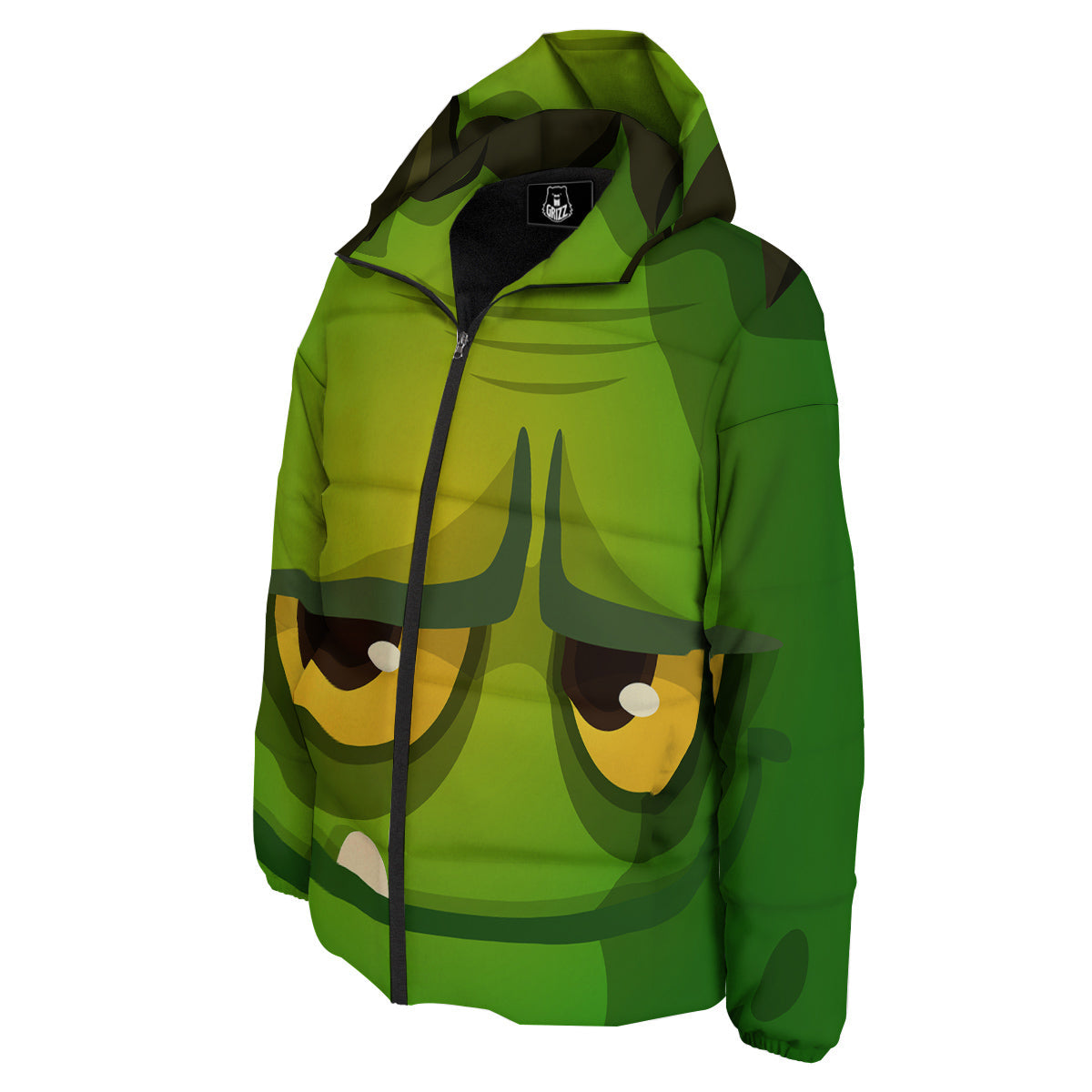 Frankenstein Face Cute Print Down Jacket-grizzshop