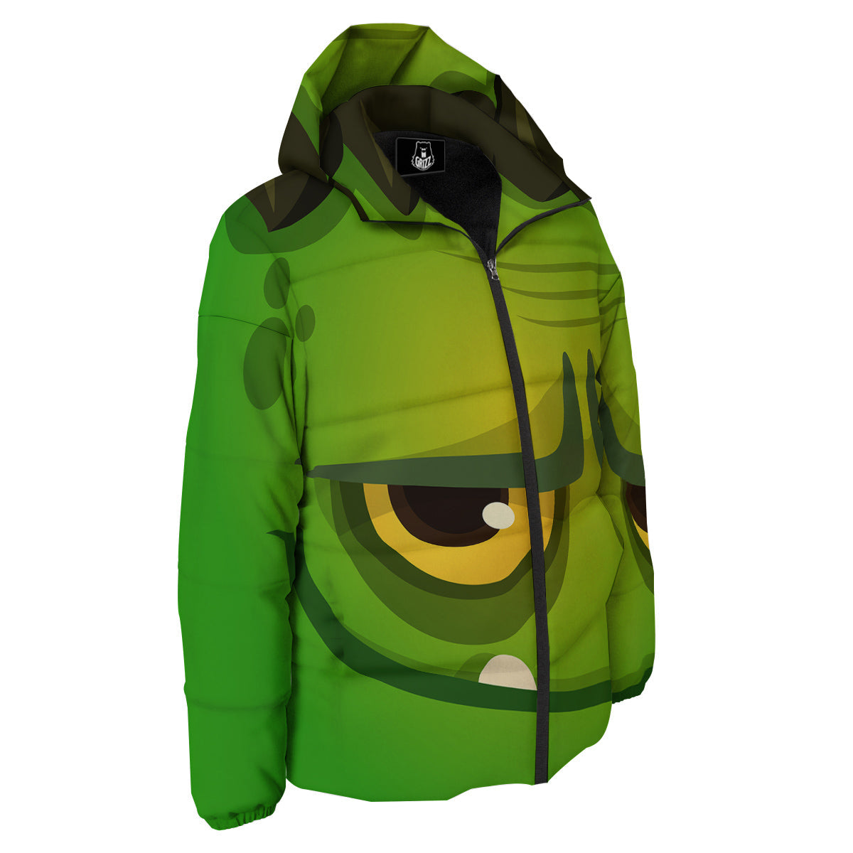 Frankenstein Face Cute Print Down Jacket-grizzshop