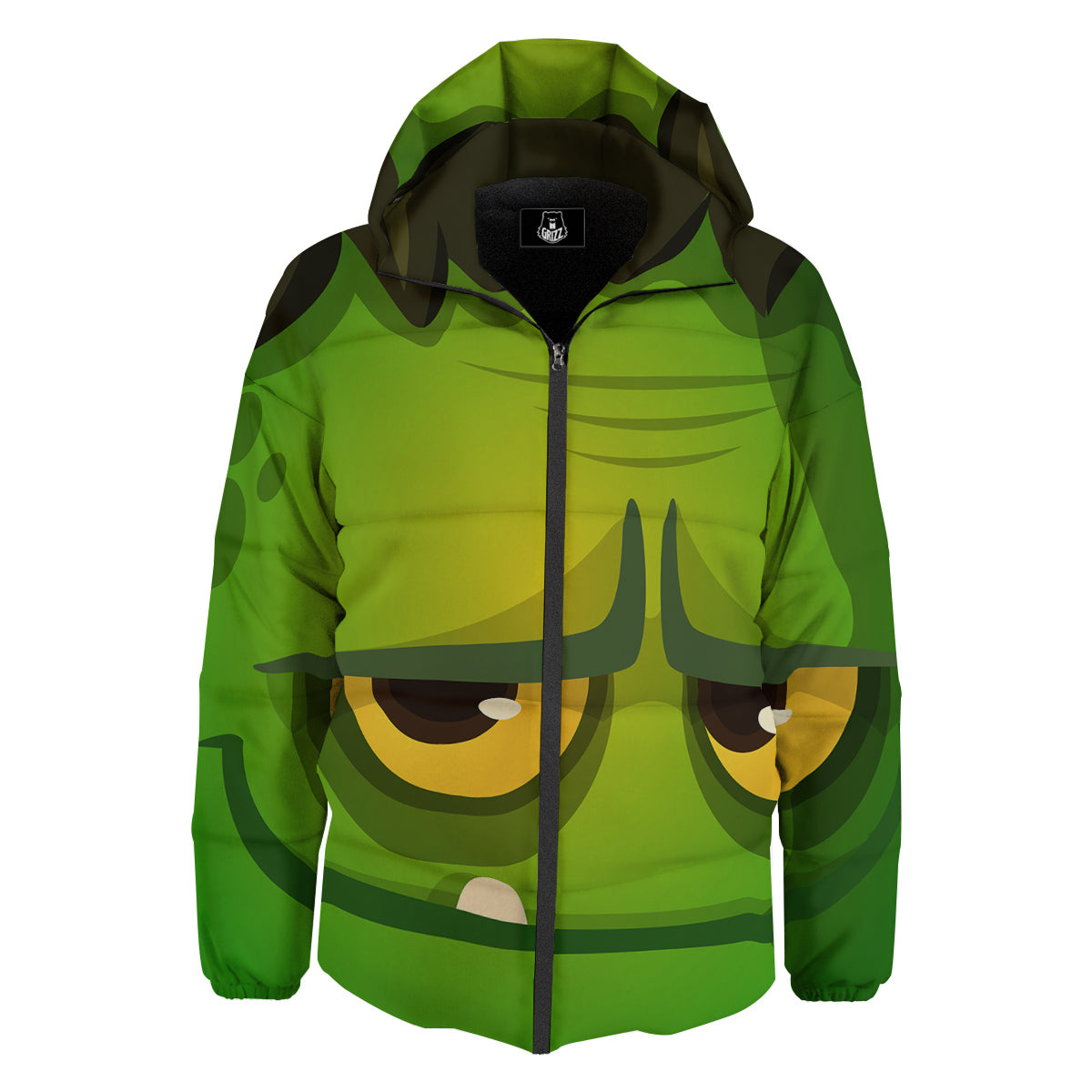Frankenstein Face Cute Print Down Jacket-grizzshop