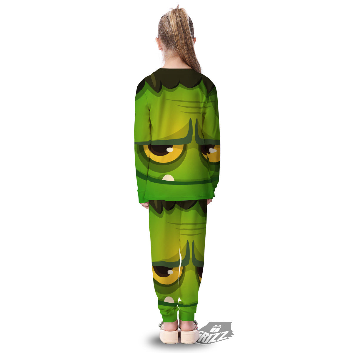Frankenstein Face Cute Print Kid's Pajamas-grizzshop
