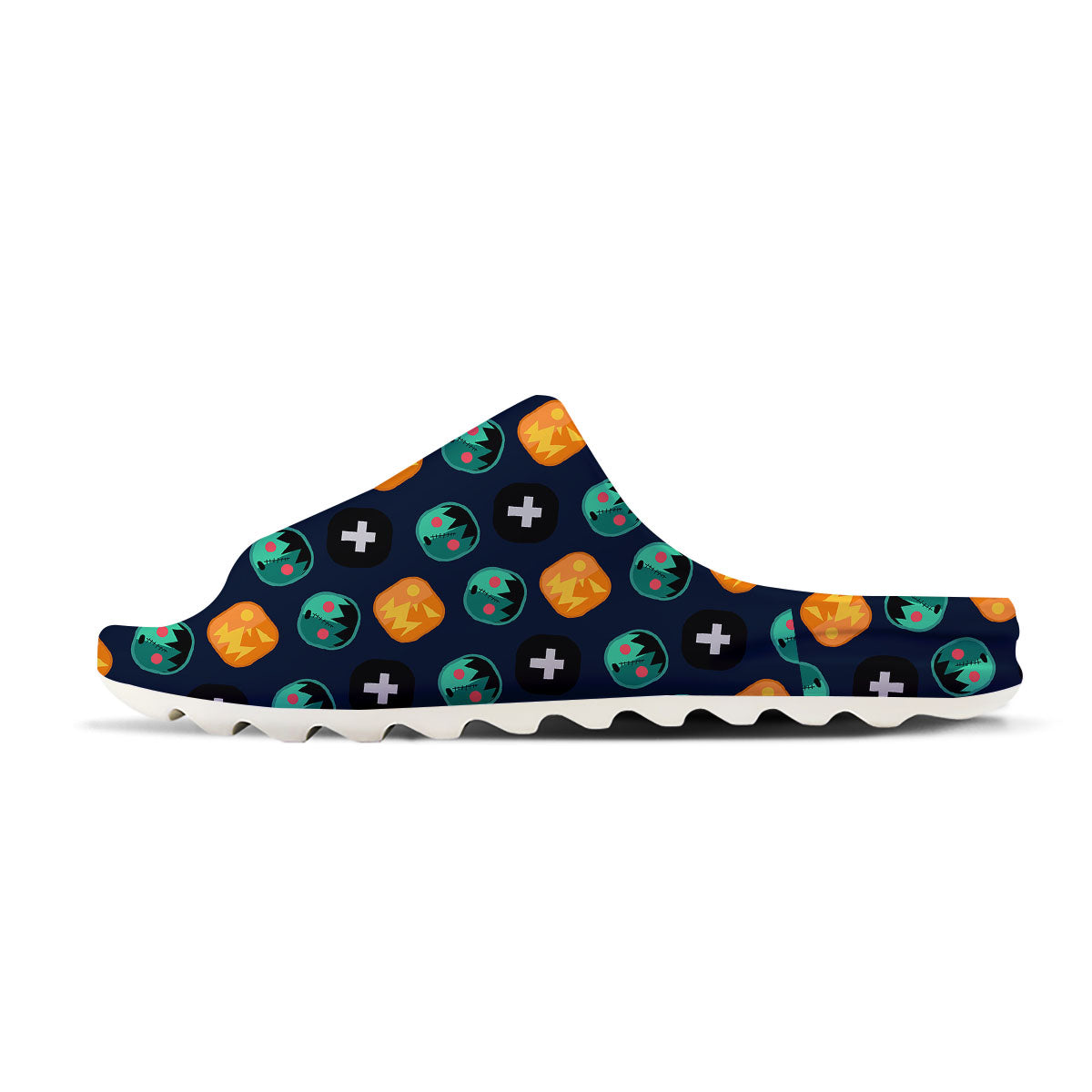 Frankenstein Face Halloween Print Pattern Sandals-grizzshop