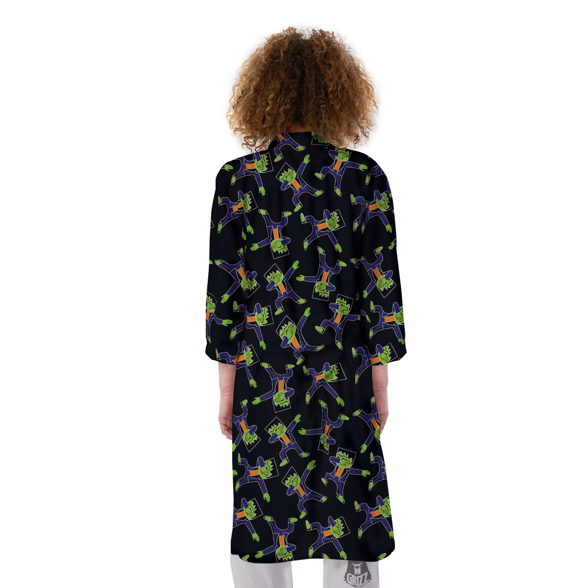 Frankenstein Halloween Print Pattern Kimono-grizzshop