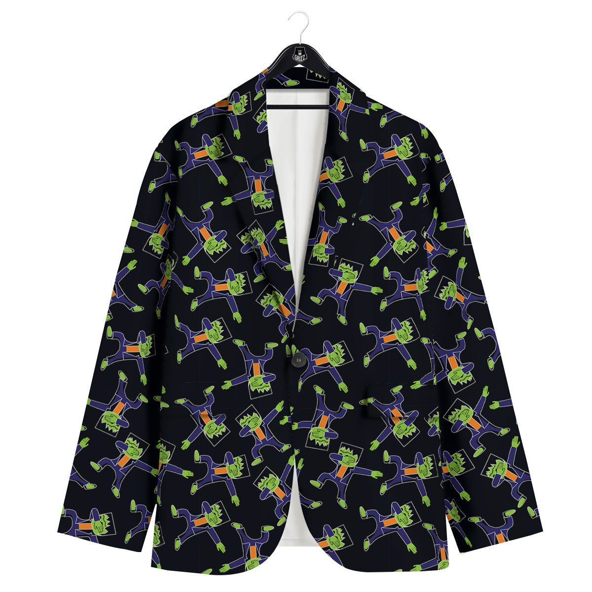 Frankenstein Halloween Print Pattern Men's Sport Coat-grizzshop