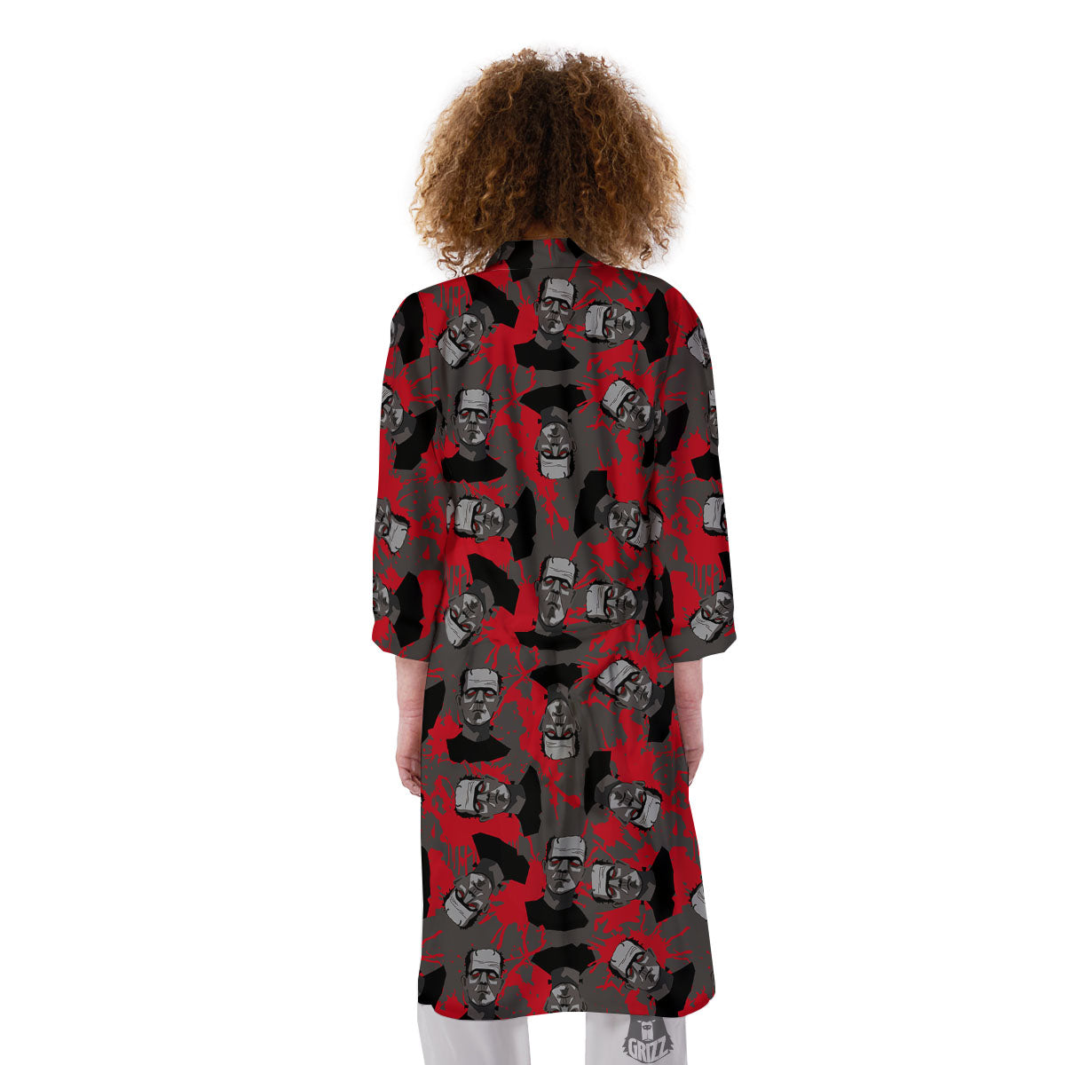 Frankenstein Horror Print Pattern Kimono-grizzshop