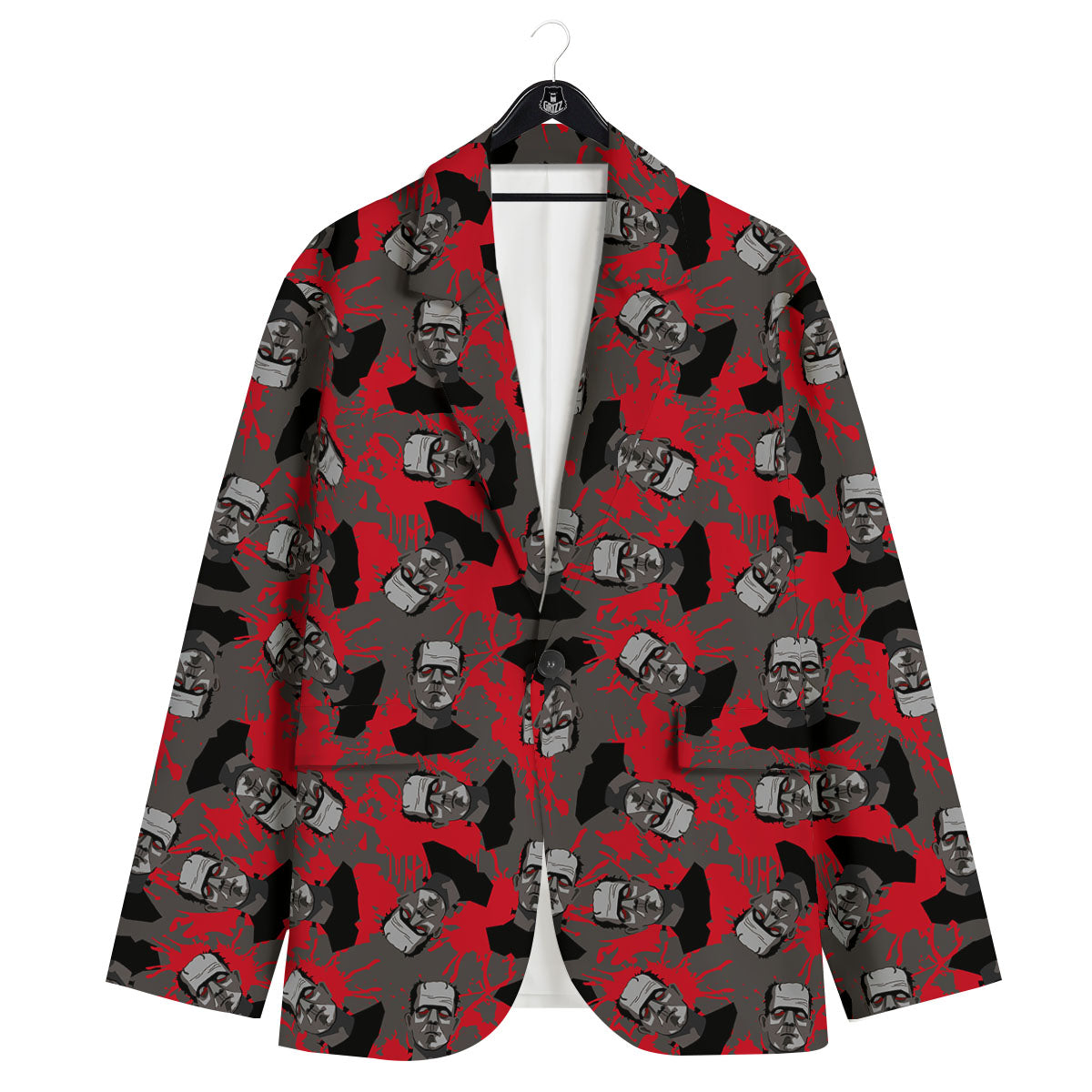 Frankenstein Horror Print Pattern Men's Sport Coat-grizzshop