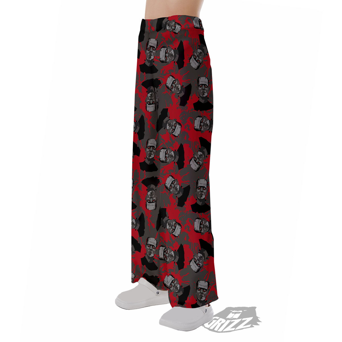 Frankenstein Horror Print Pattern Pajama Pants-grizzshop