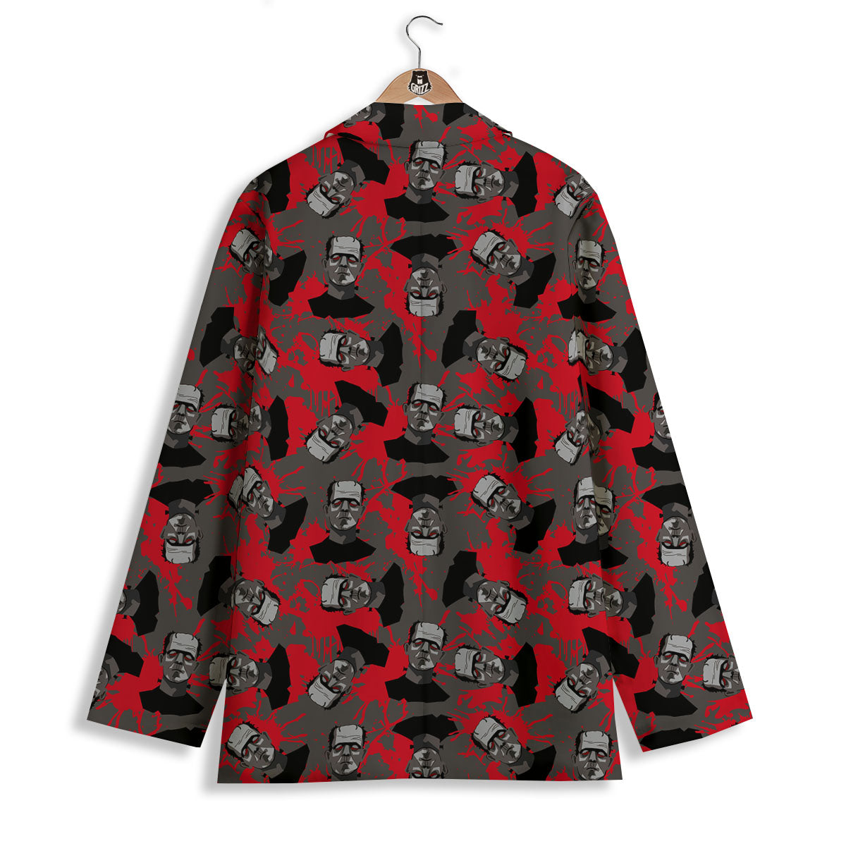 Frankenstein Horror Print Pattern Women's Blazer-grizzshop