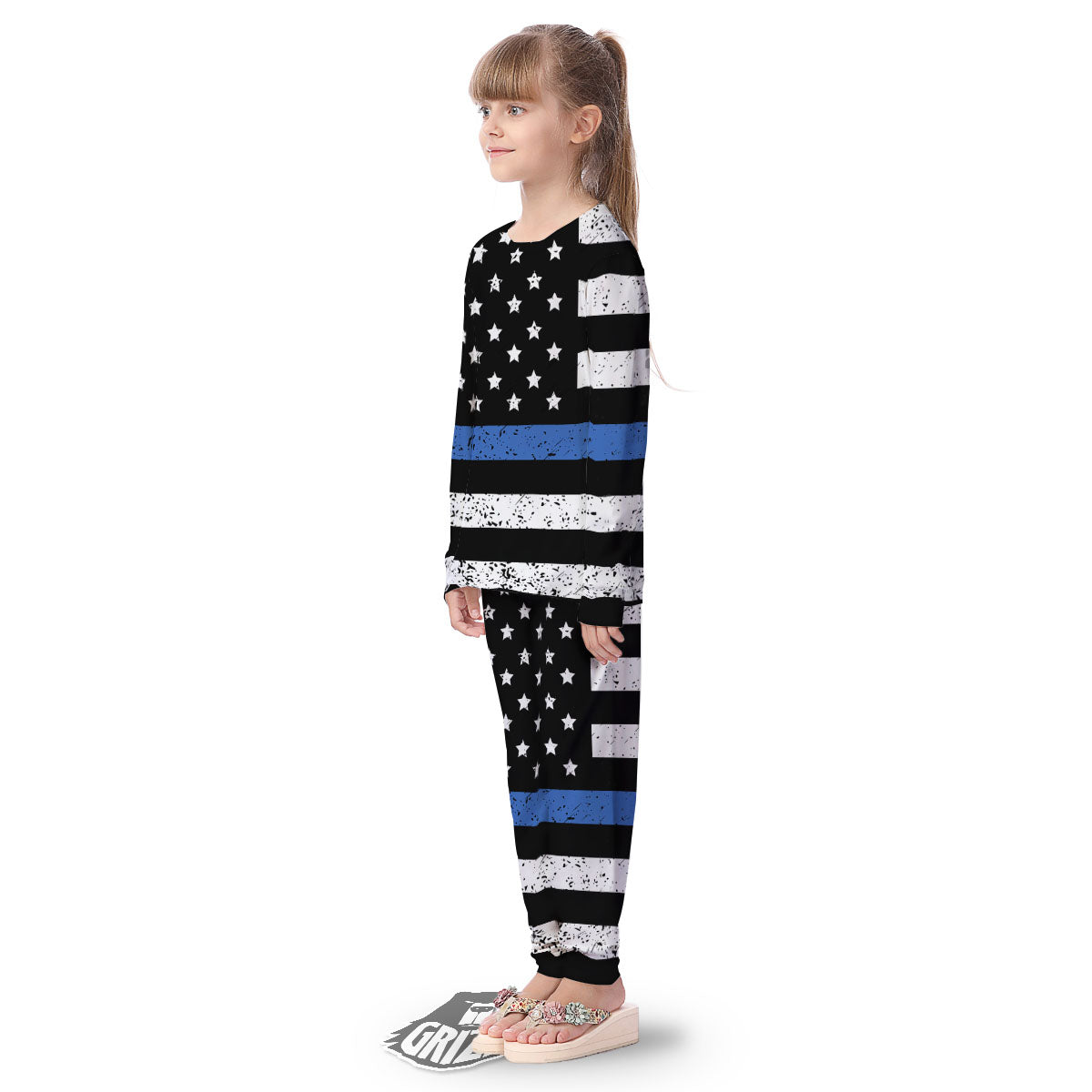 Freedom Life American Flag Print Kid's Pajamas-grizzshop