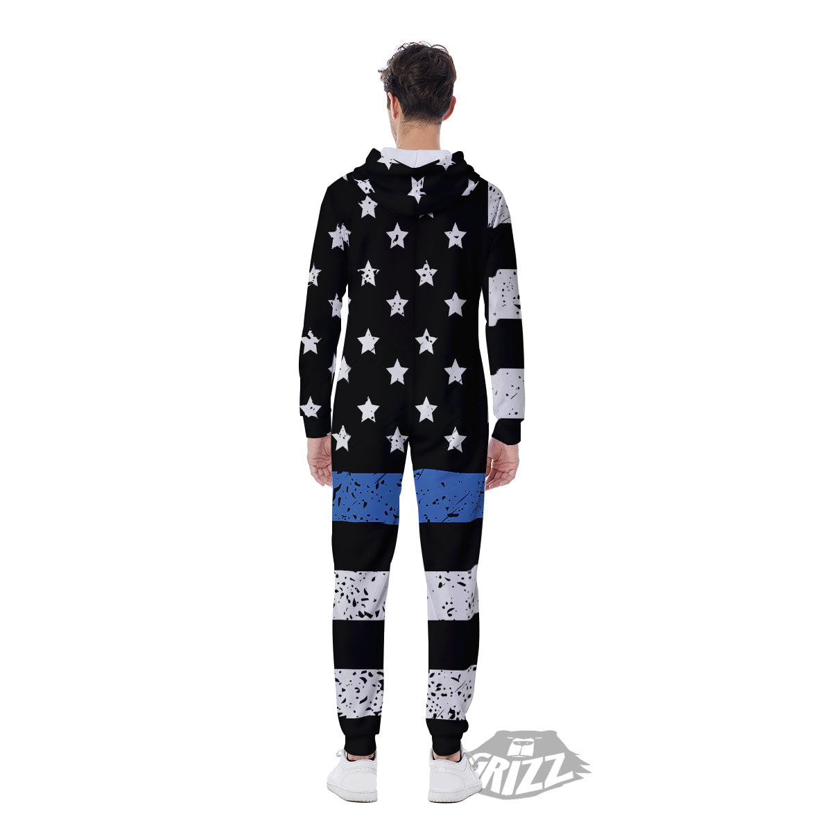 Freedom Life American Flag Print Men's Jumpsuit-grizzshop