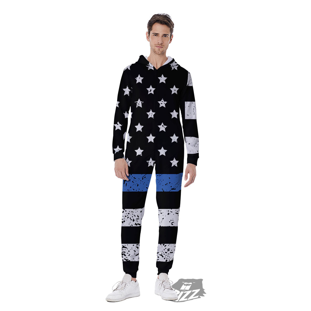 Freedom Life American Flag Print Men's Jumpsuit-grizzshop