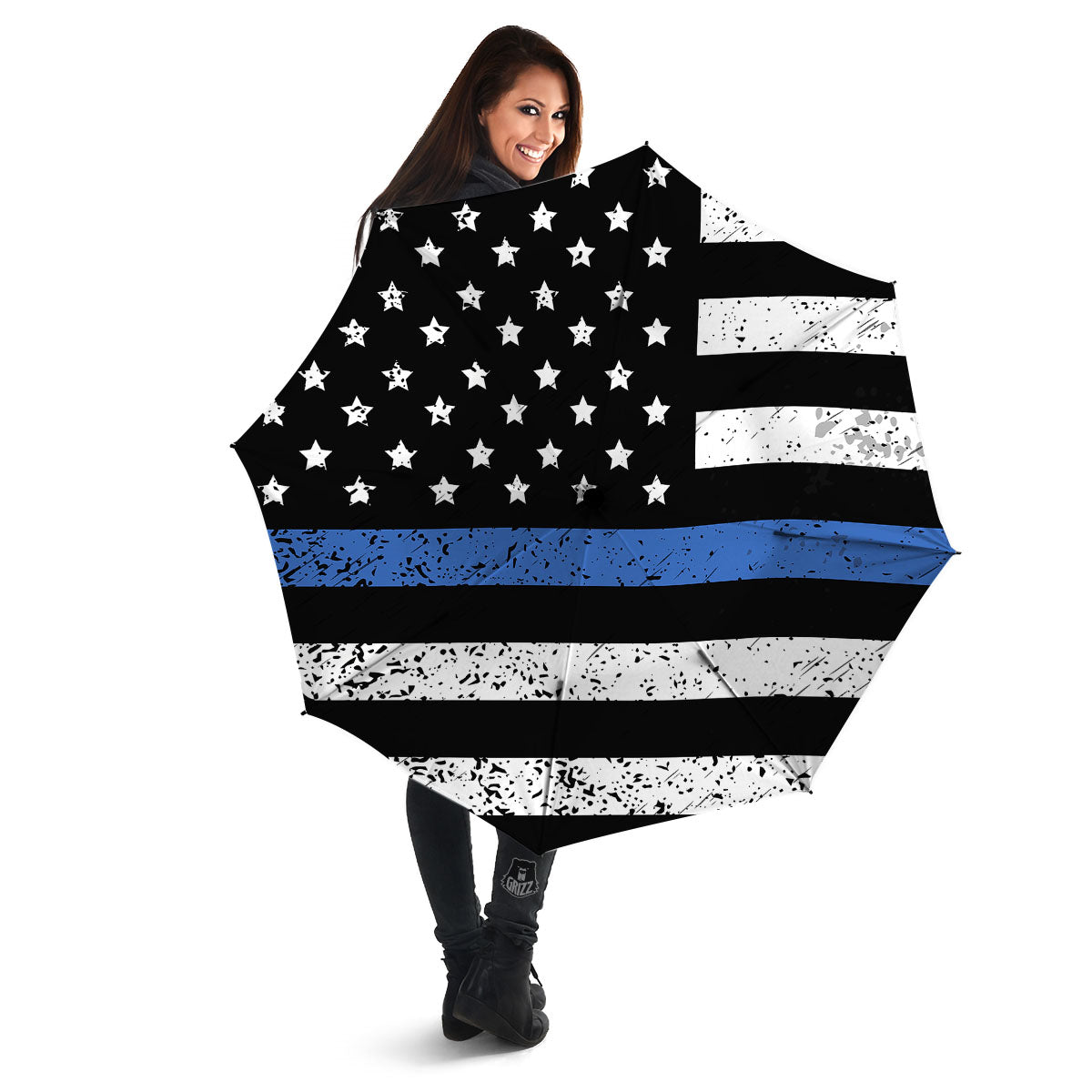 Freedom Life American Flag Print Umbrella-grizzshop