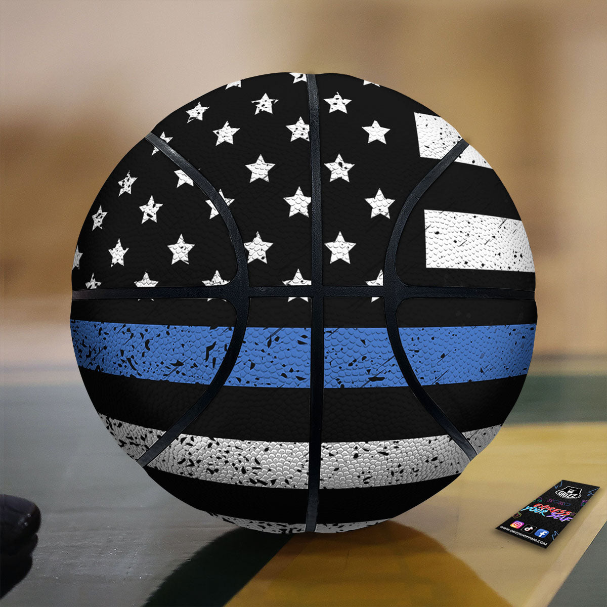 Freedom Life American Flag Print Basketball
