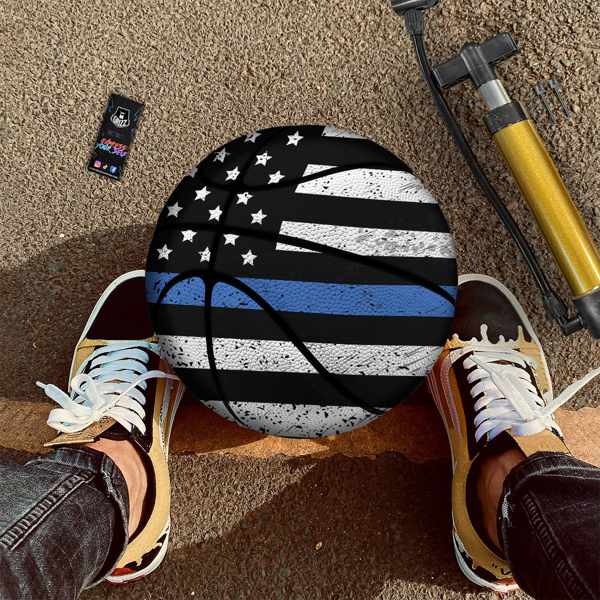 Freedom Life American Flag Print Basketball
