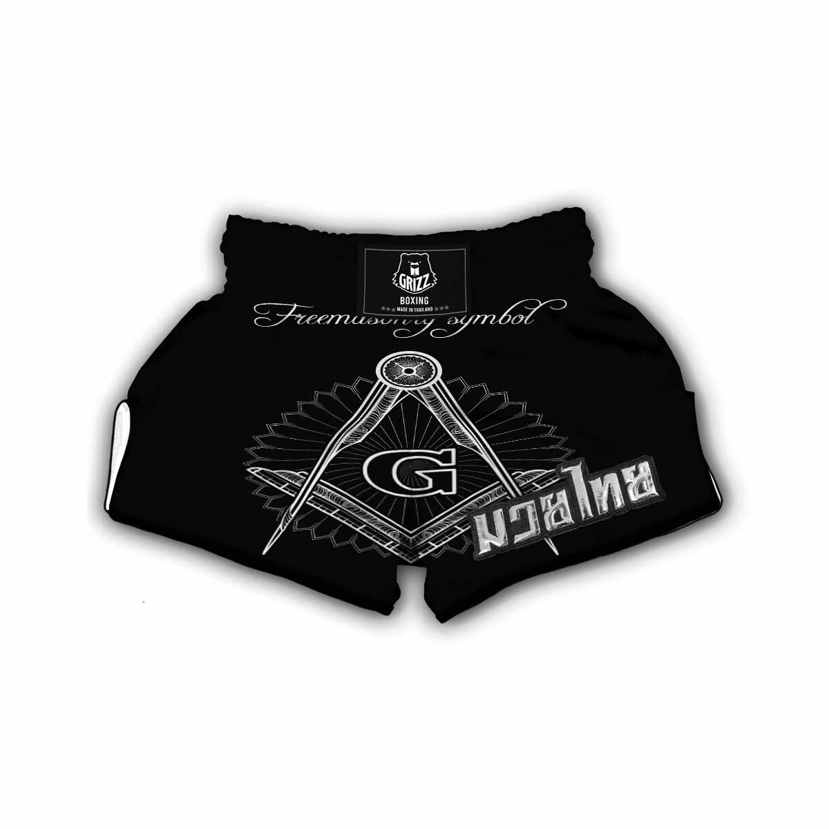 Freemason Masonic Muay Thai Boxing Shorts-grizzshop