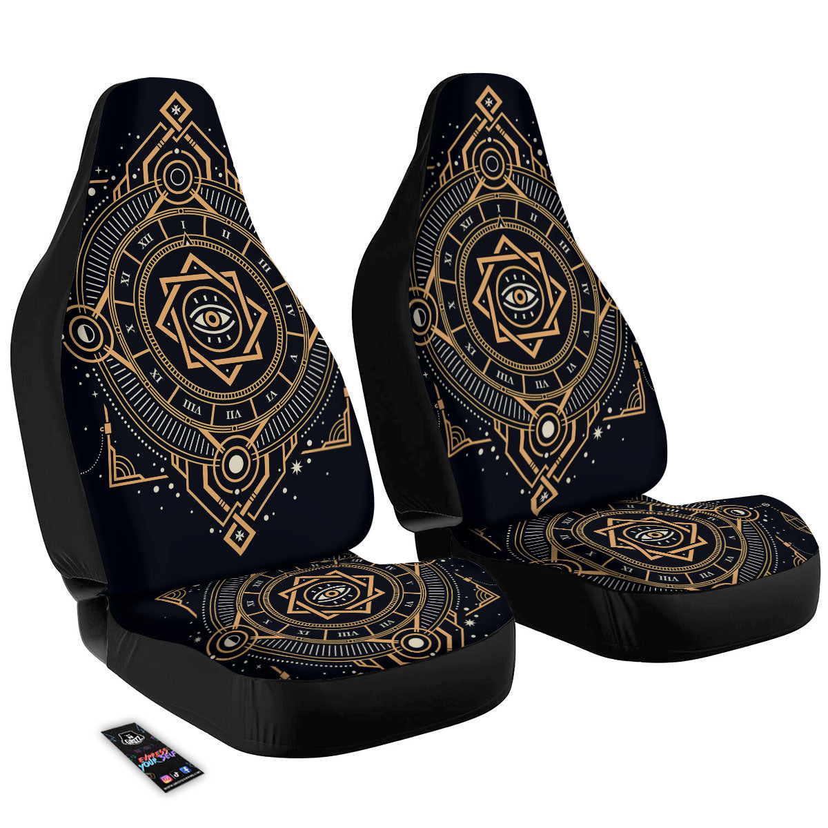 Freemasonry Masonic Eye Print Car Seat Covers-grizzshop