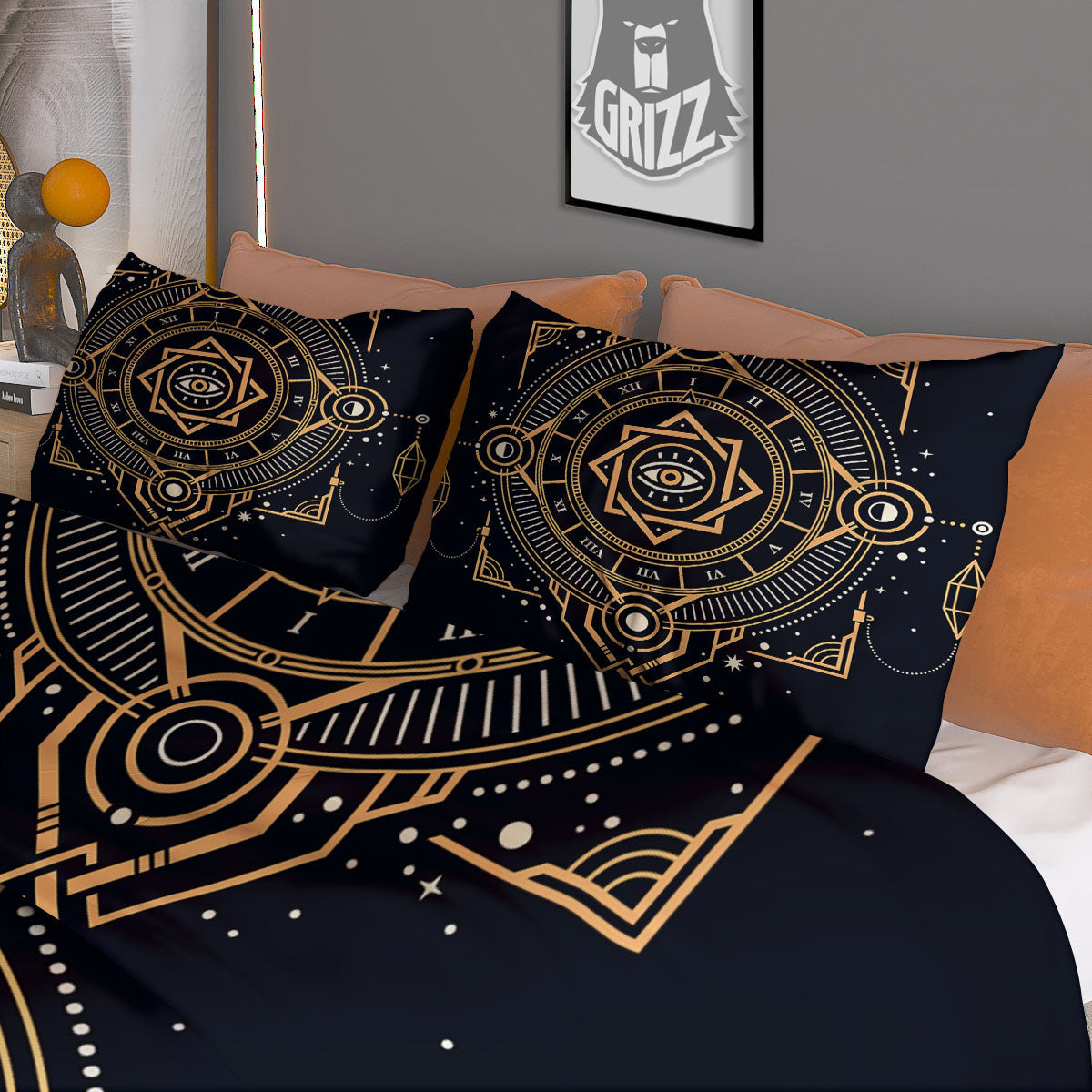 Freemasonry Masonic Eye Print Duvet Cover Bedding Set