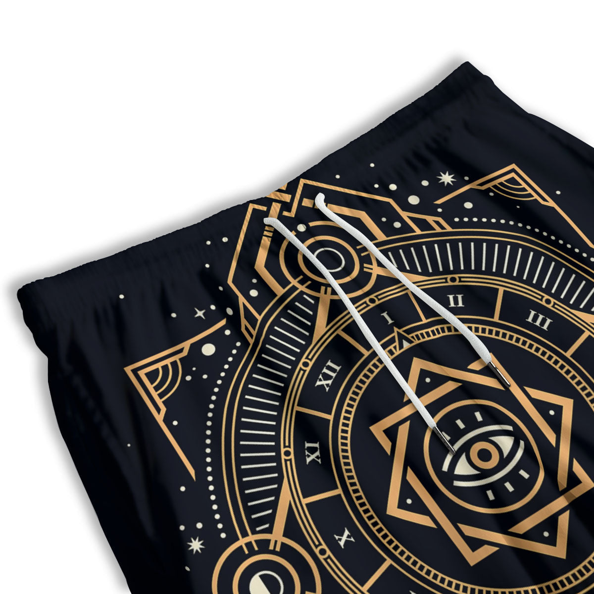 Freemasonry Masonic Eye Print Men's Athletic Shorts