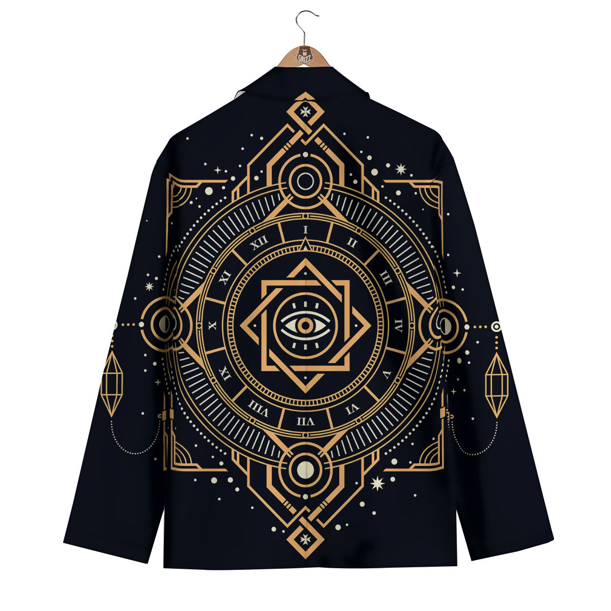 Freemasonry Masonic Eye Print Men's Blazer-grizzshop