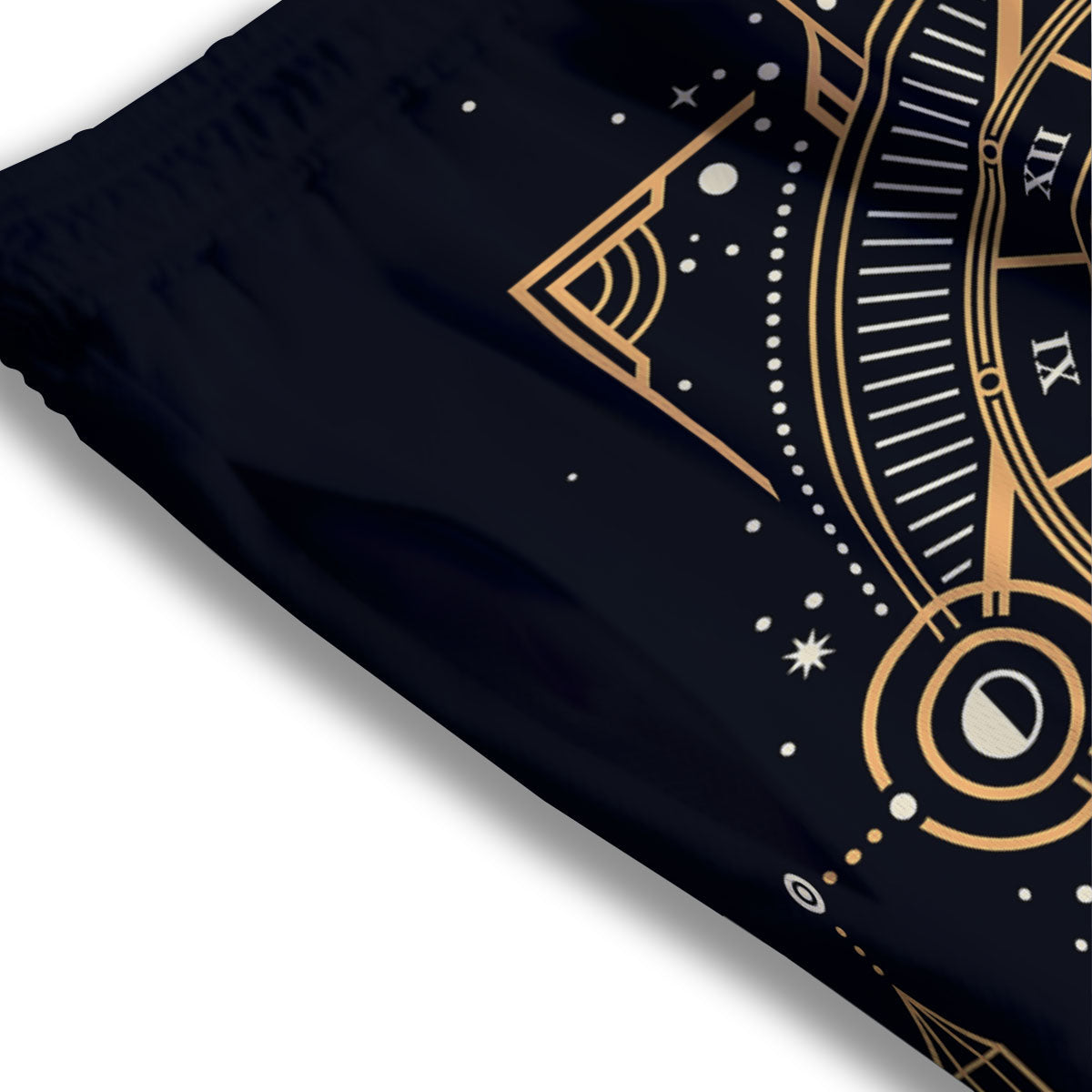 Freemasonry Masonic Eye Print Mesh Shorts
