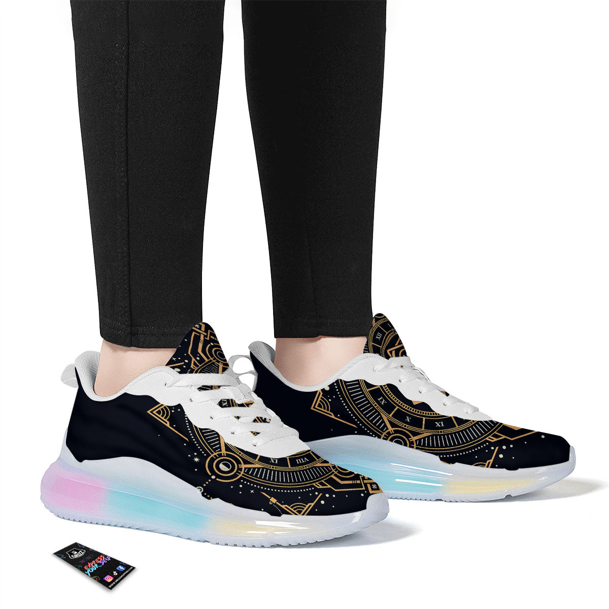 Freemasonry Masonic Eye Print Running Sneakers-grizzshop