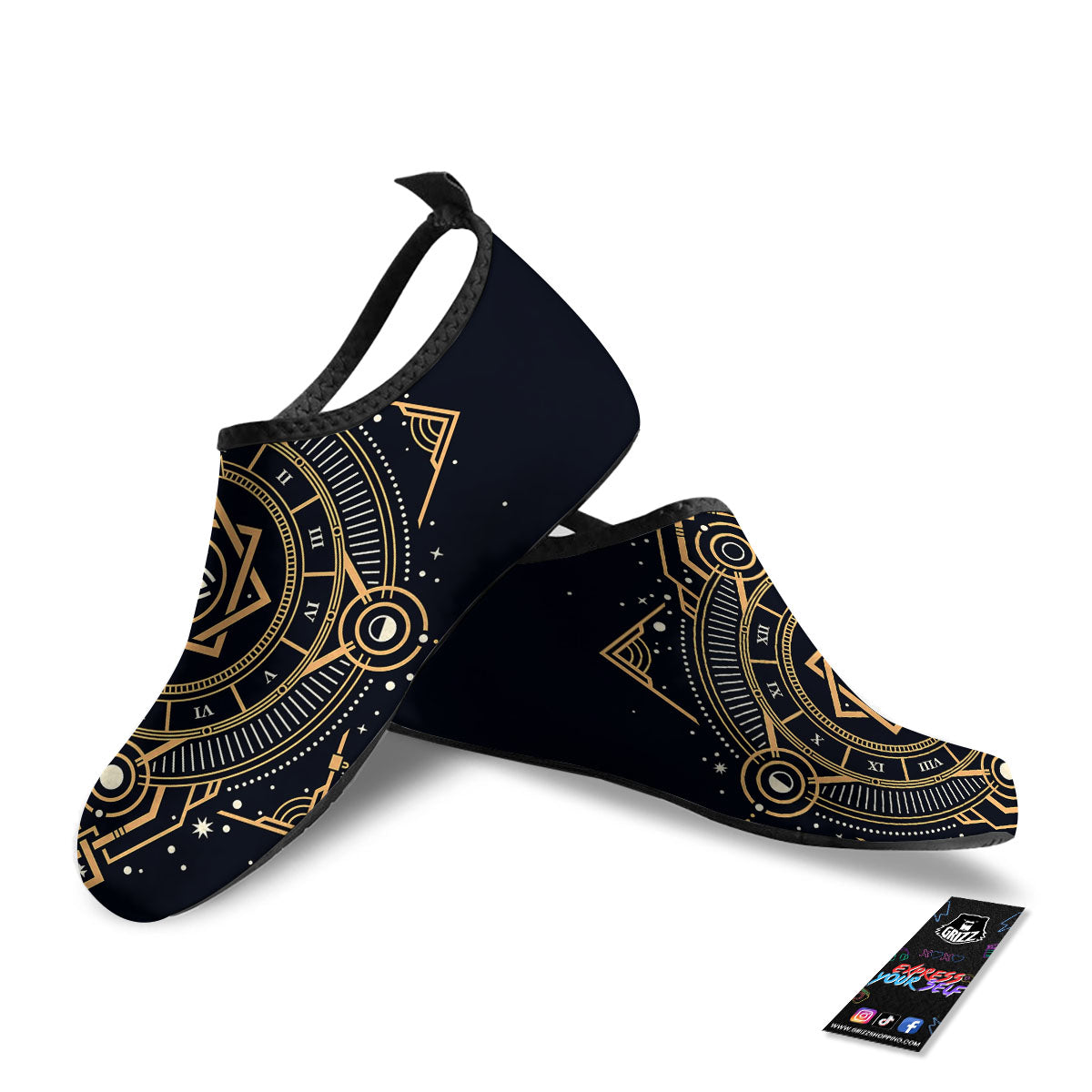 Freemasonry Masonic Eye Print Water Shoes-grizzshop