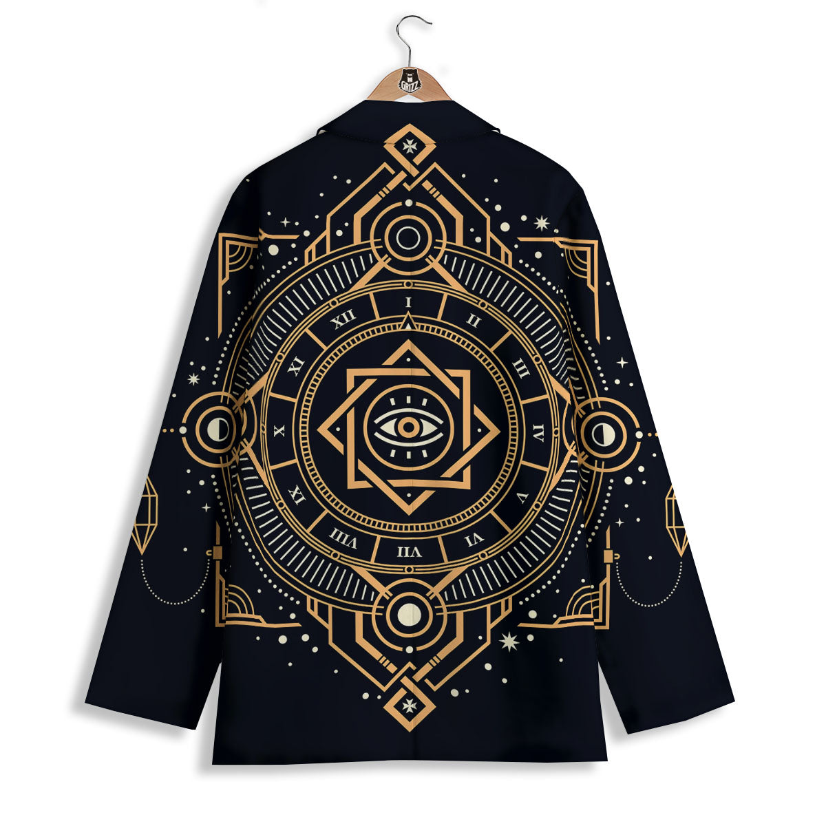 Freemasonry Masonic Eye Print Women's Blazer-grizzshop