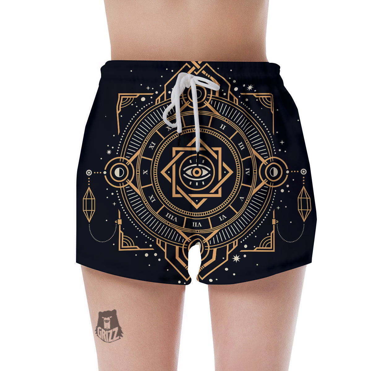 Freemasonry Masonic Eye Print Women's Shorts-grizzshop