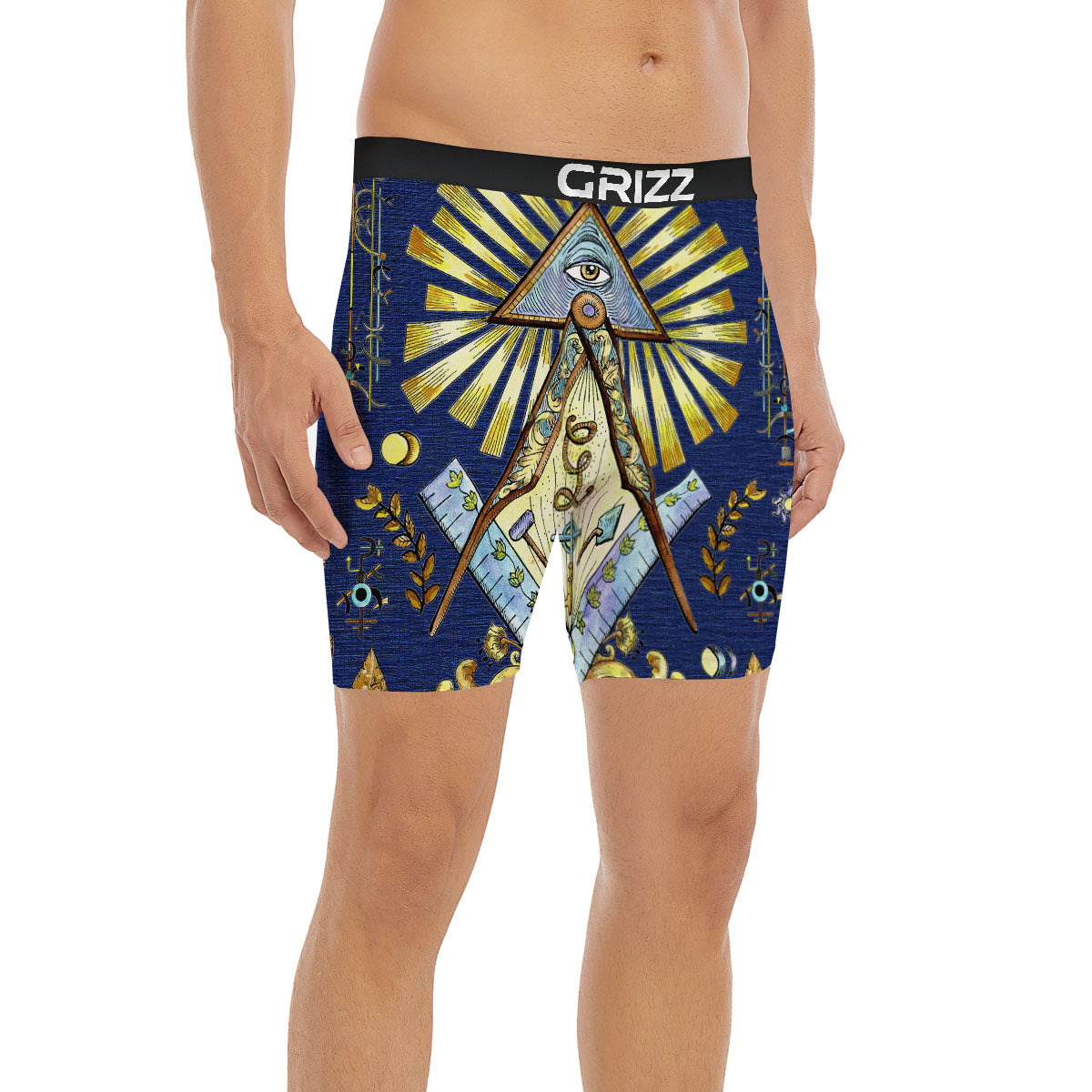 Freemasonry Masonic Vintage Print Boxer Briefs-grizzshop