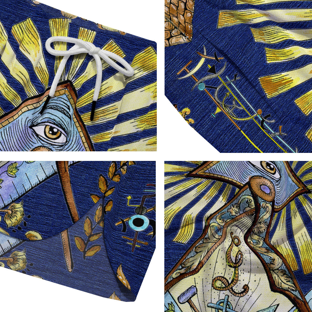Freemasonry Masonic Vintage Print Men's Running Shorts-grizzshop