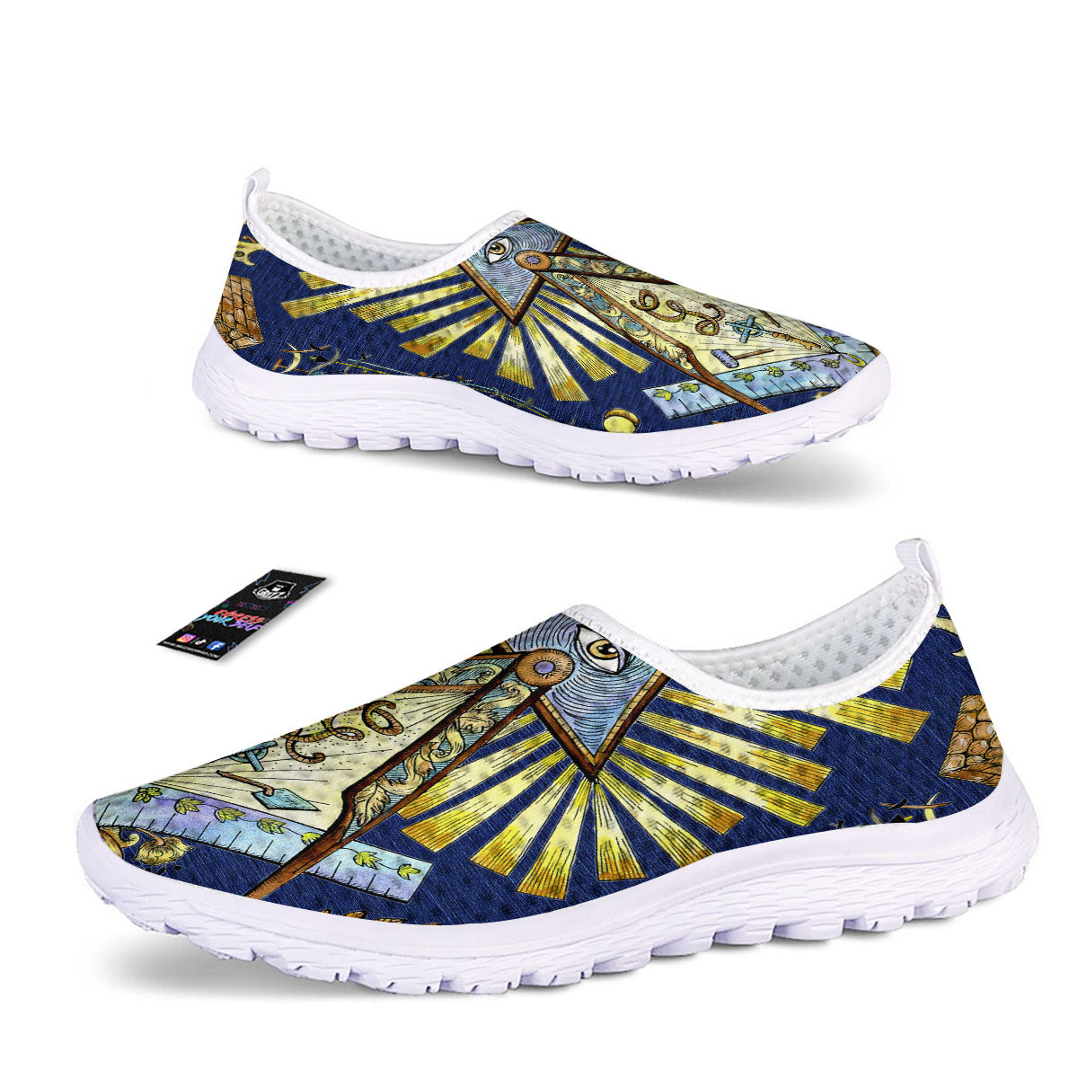 Freemasonry Masonic Vintage Print Nurse Shoes-grizzshop